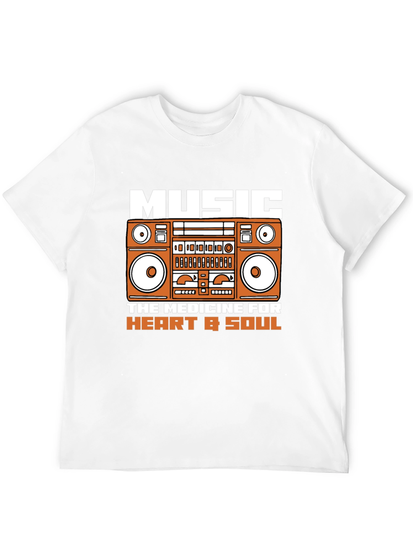 Music Medicine T-Shirt - Retro Boombox Graphic Tee