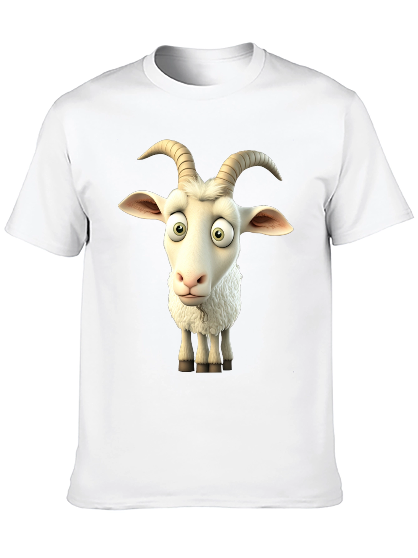 Goofy Goat Graphic Tee - Black Cotton T-Shirt