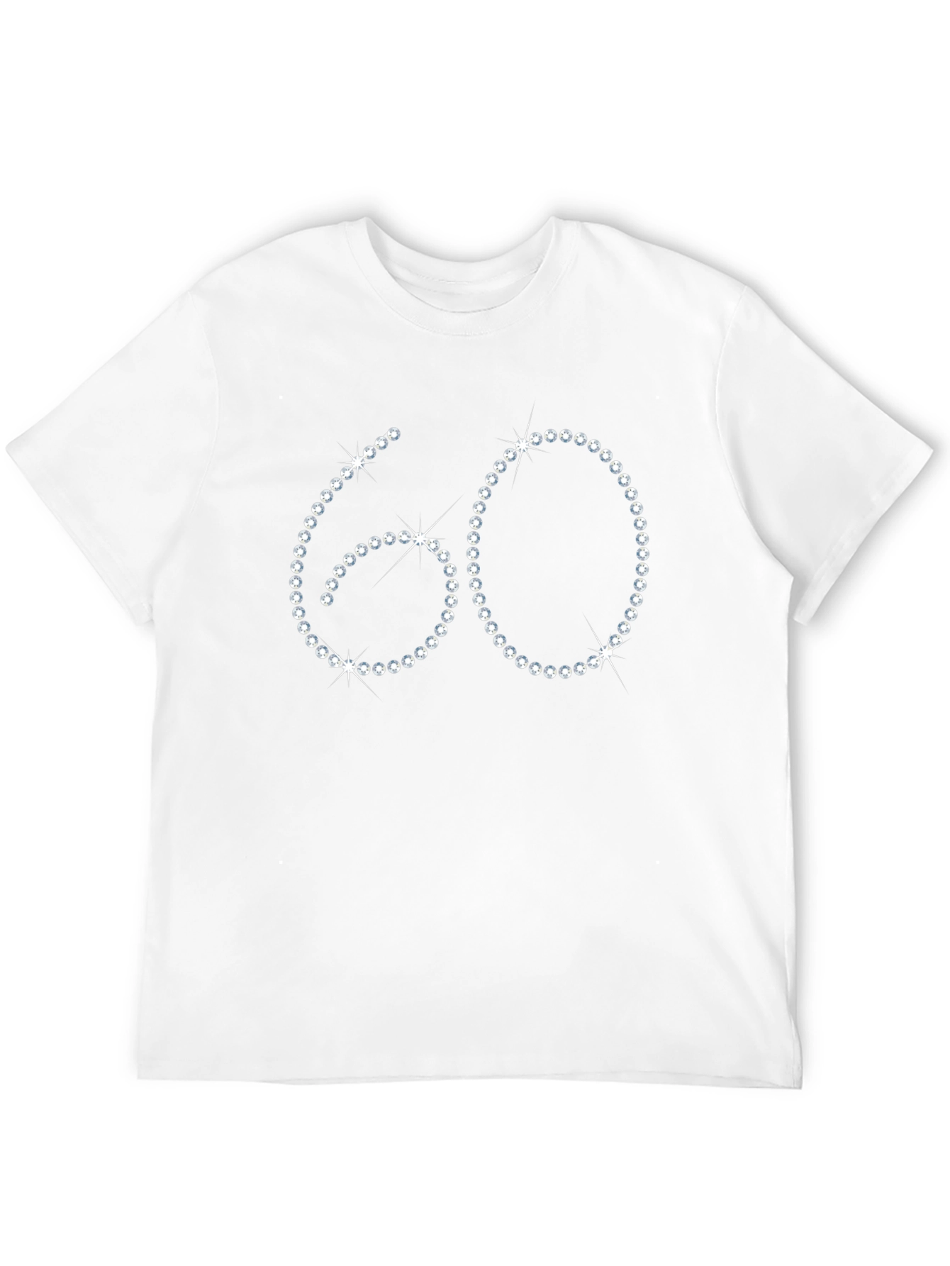 60th Birthday Rhinestone T-Shirt - Sparkling Milestone Tee