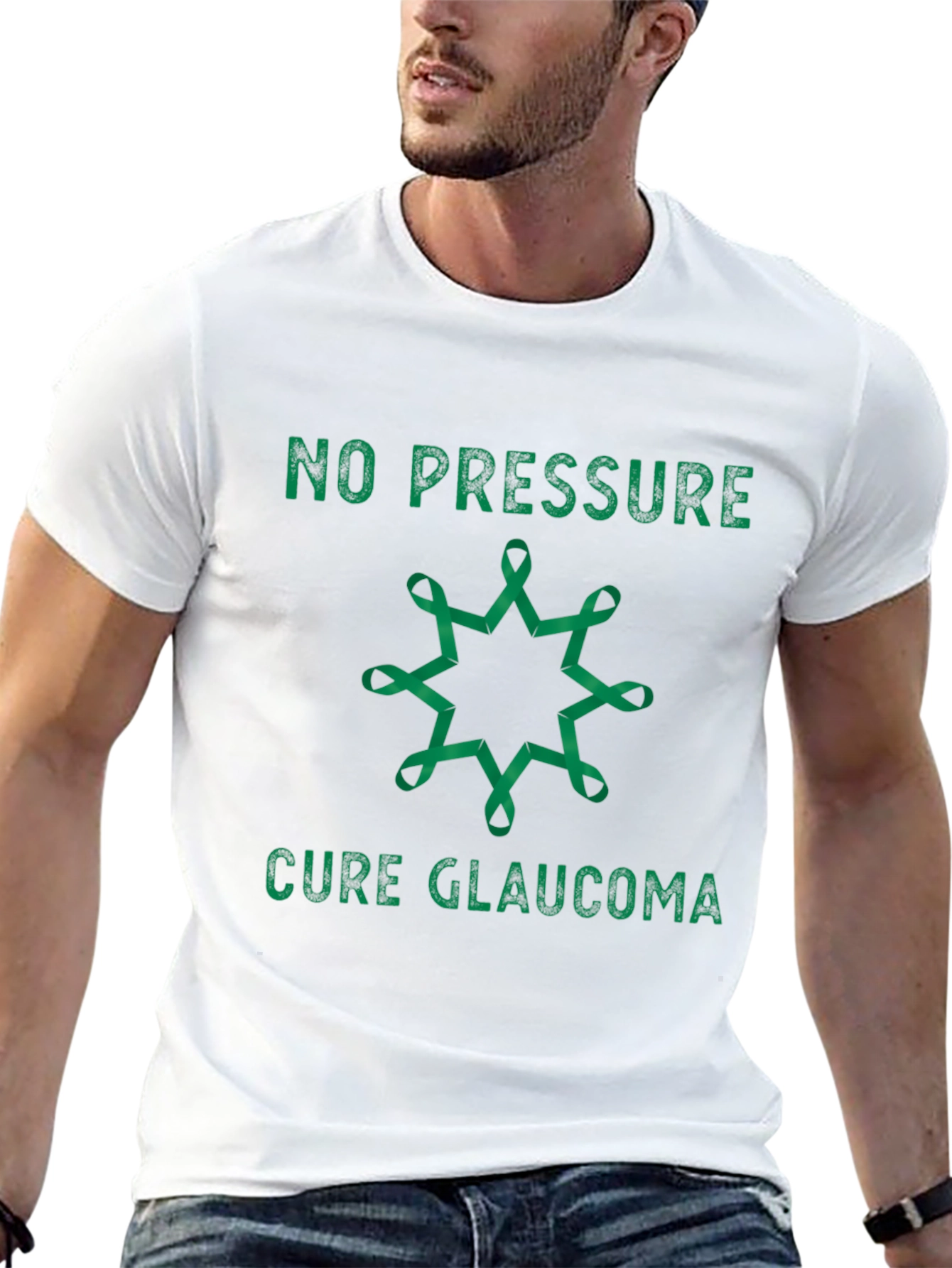 No Pressure Cure Glaucoma Awareness T-Shirt