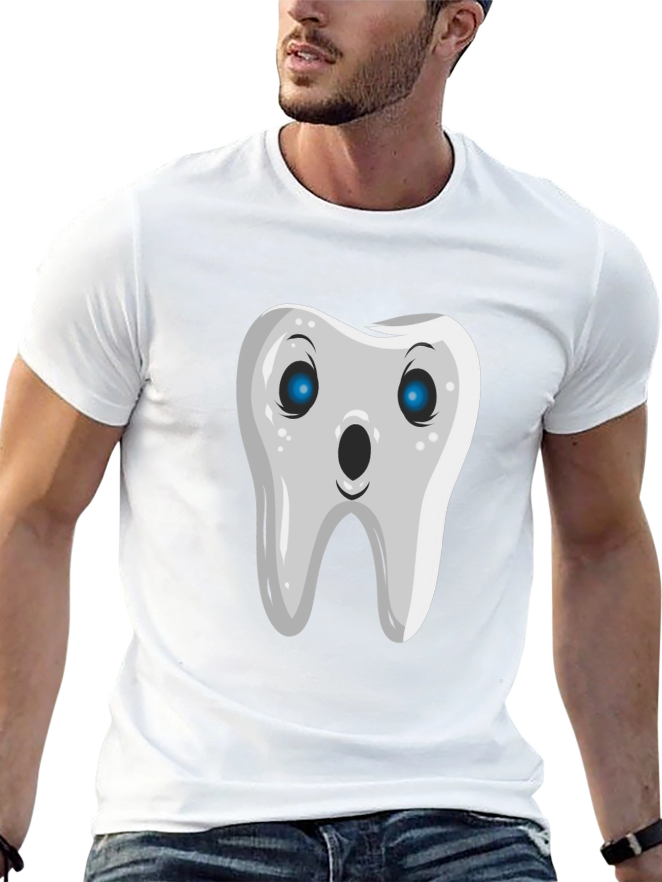 Funny Tooth Graphic Tee - Black