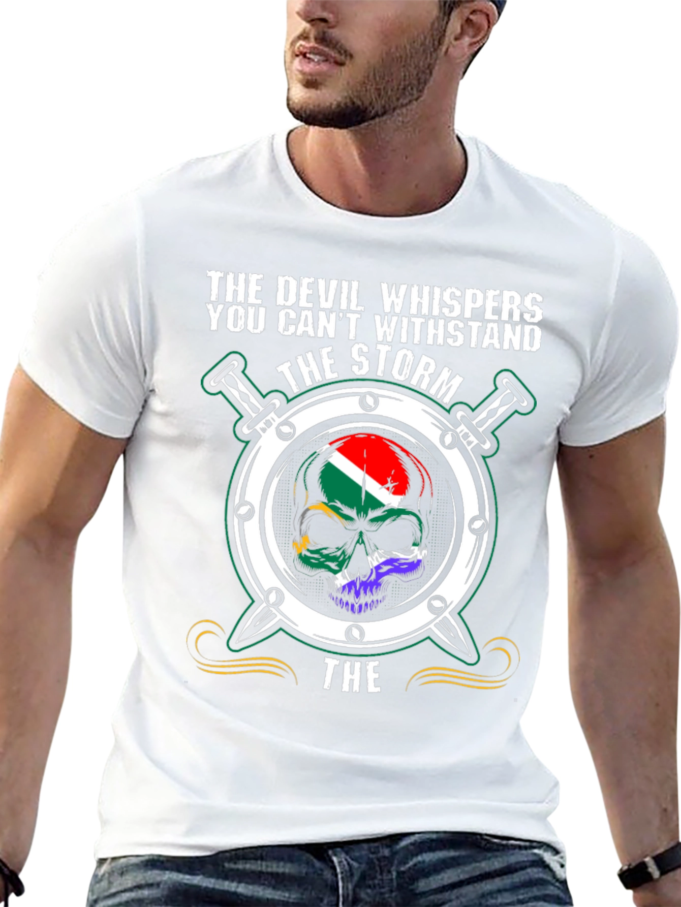 Devil Storm Skull T-Shirt