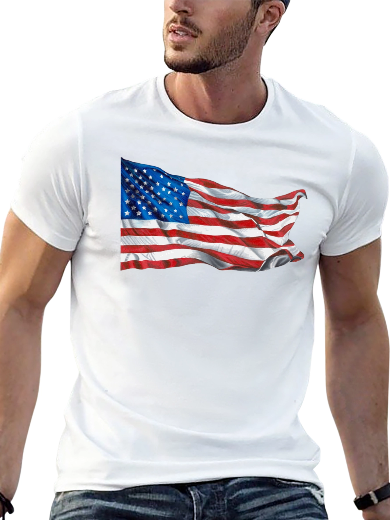 American Flag Graphic Tee
