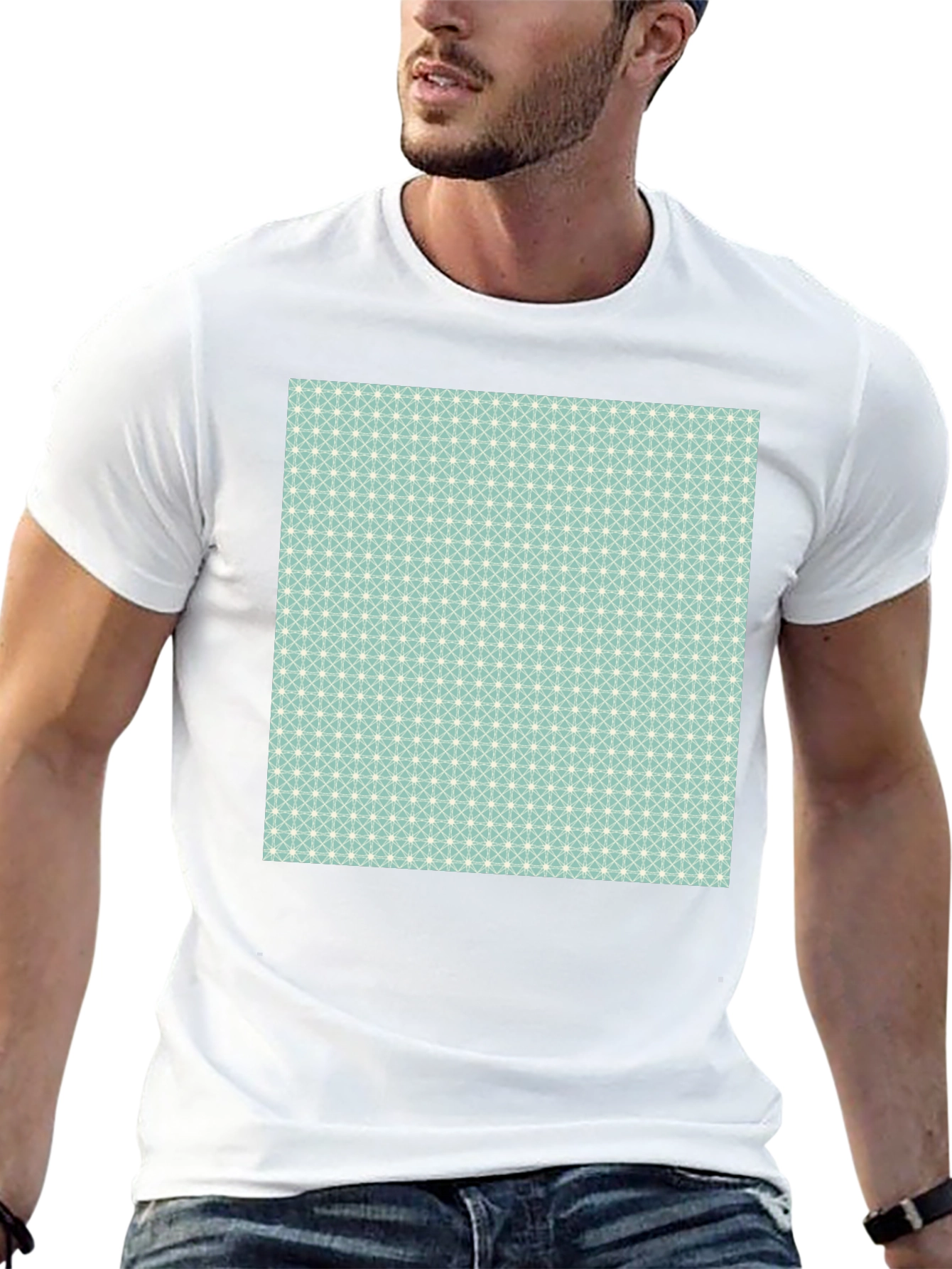 Modern Pattern Black T-Shirt