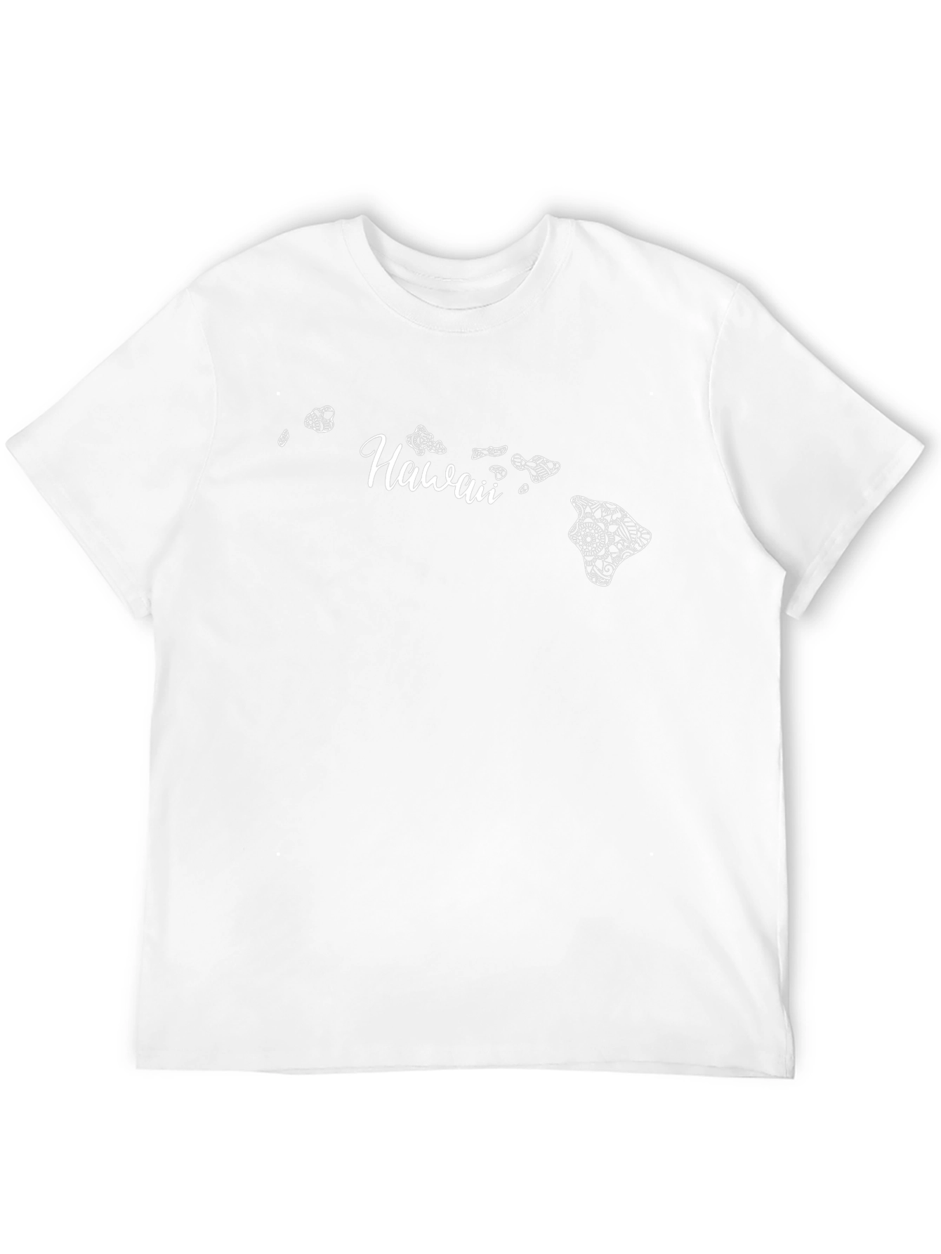 Hawaii Islands Graphic Print Black T-Shirt