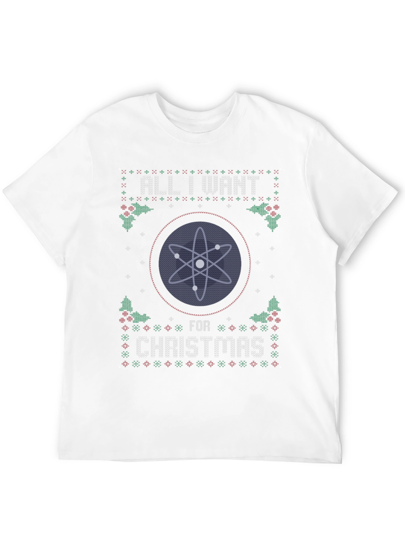 Atom Christmas Sweater T-Shirt - Science Holiday Tee