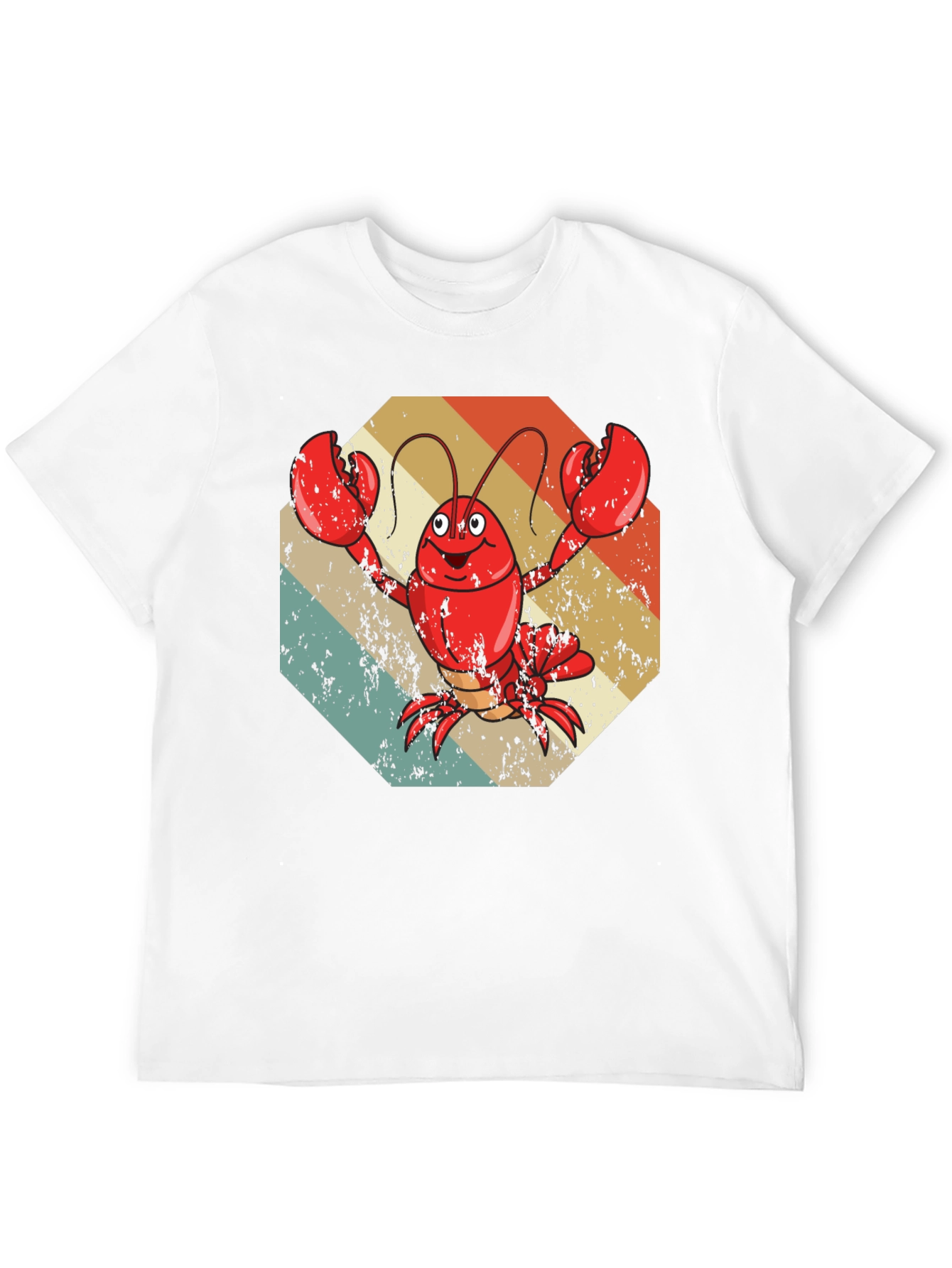 Retro Lobster Graphic Tee - Quirky Cartoon Design