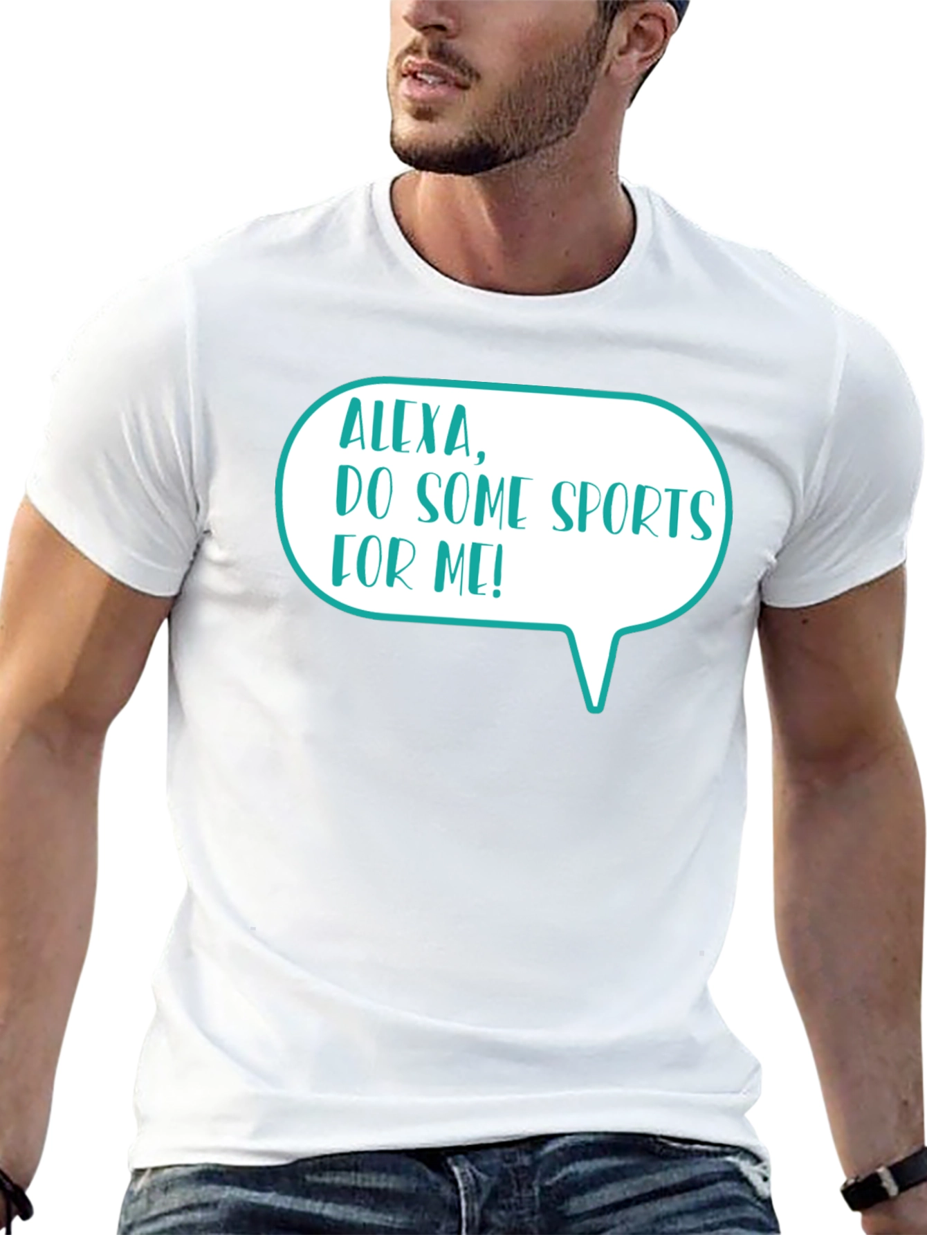 Alexa Do Some Sports Mens Black T-Shirt