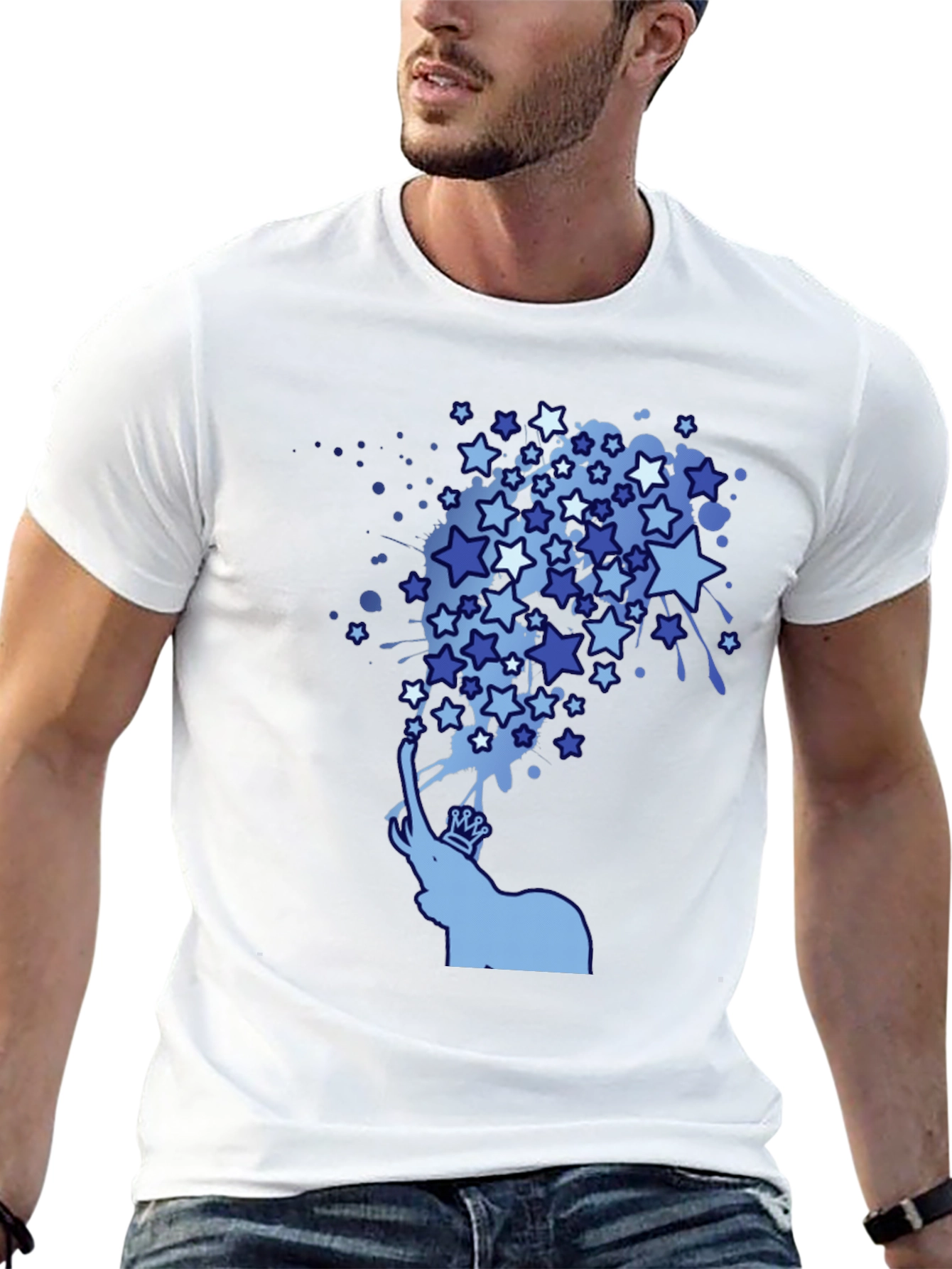 Elephant Starburst Tee - Unique Graphic Design