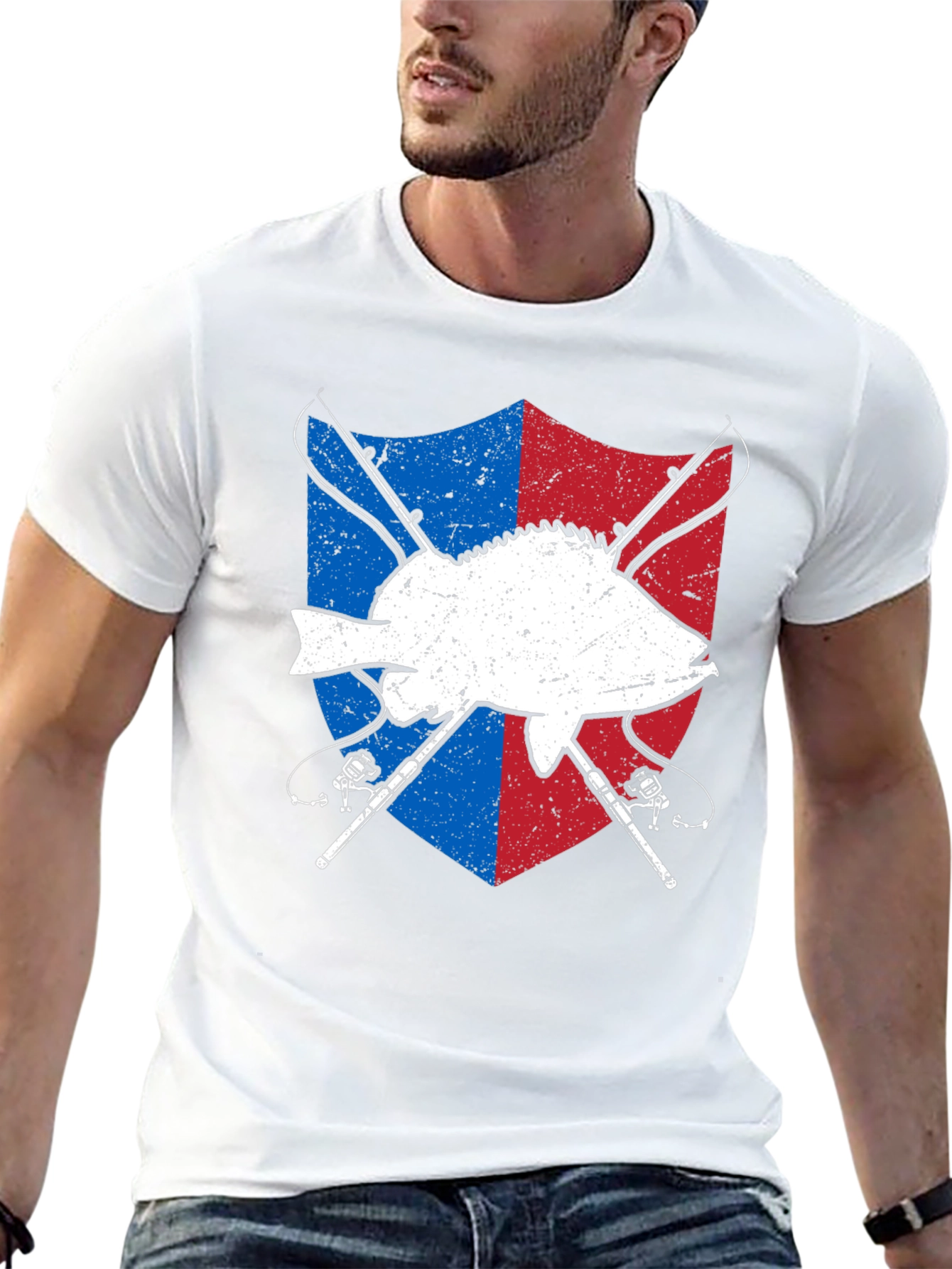 Fishing Shield Graphic T-Shirt