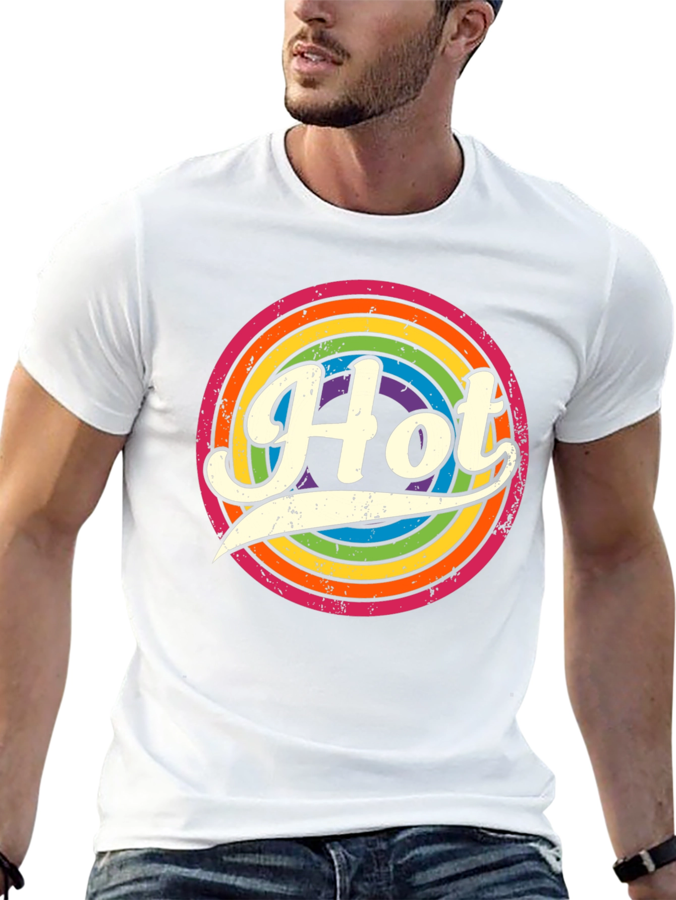 Retro Rainbow Hot T-Shirt