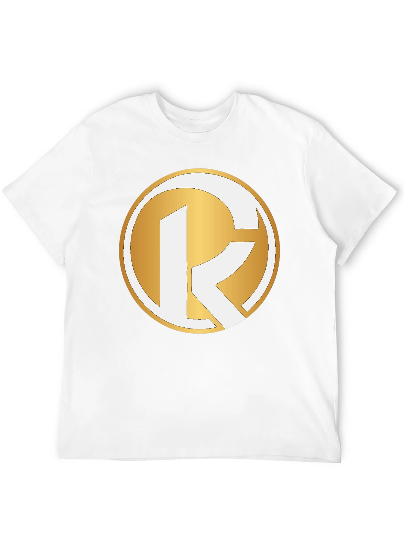 Golden Emblem Tee - Stylish Graphic Print T-Shirt