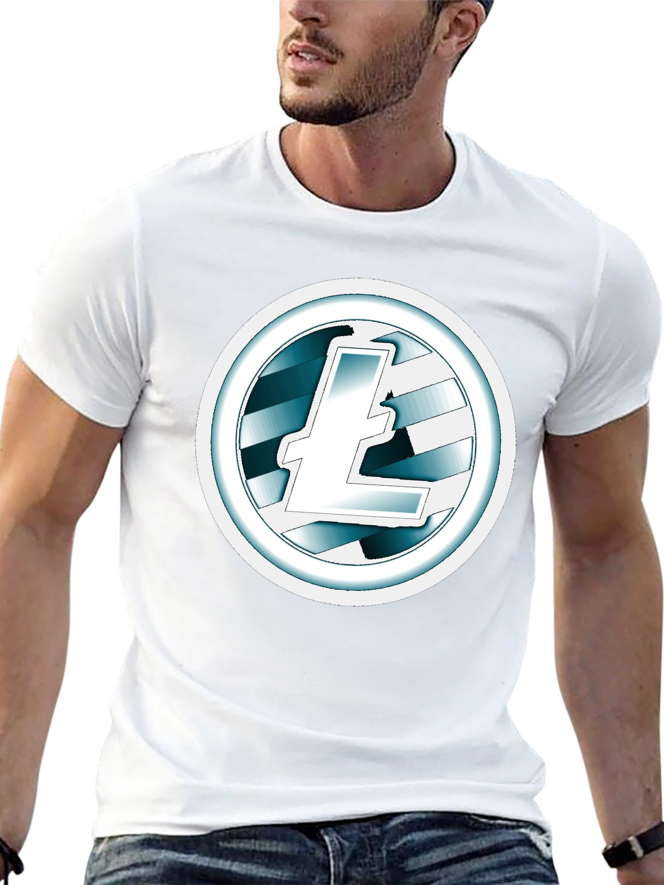 Litecoin Logo Black T-Shirt Cryptocurrency Tee