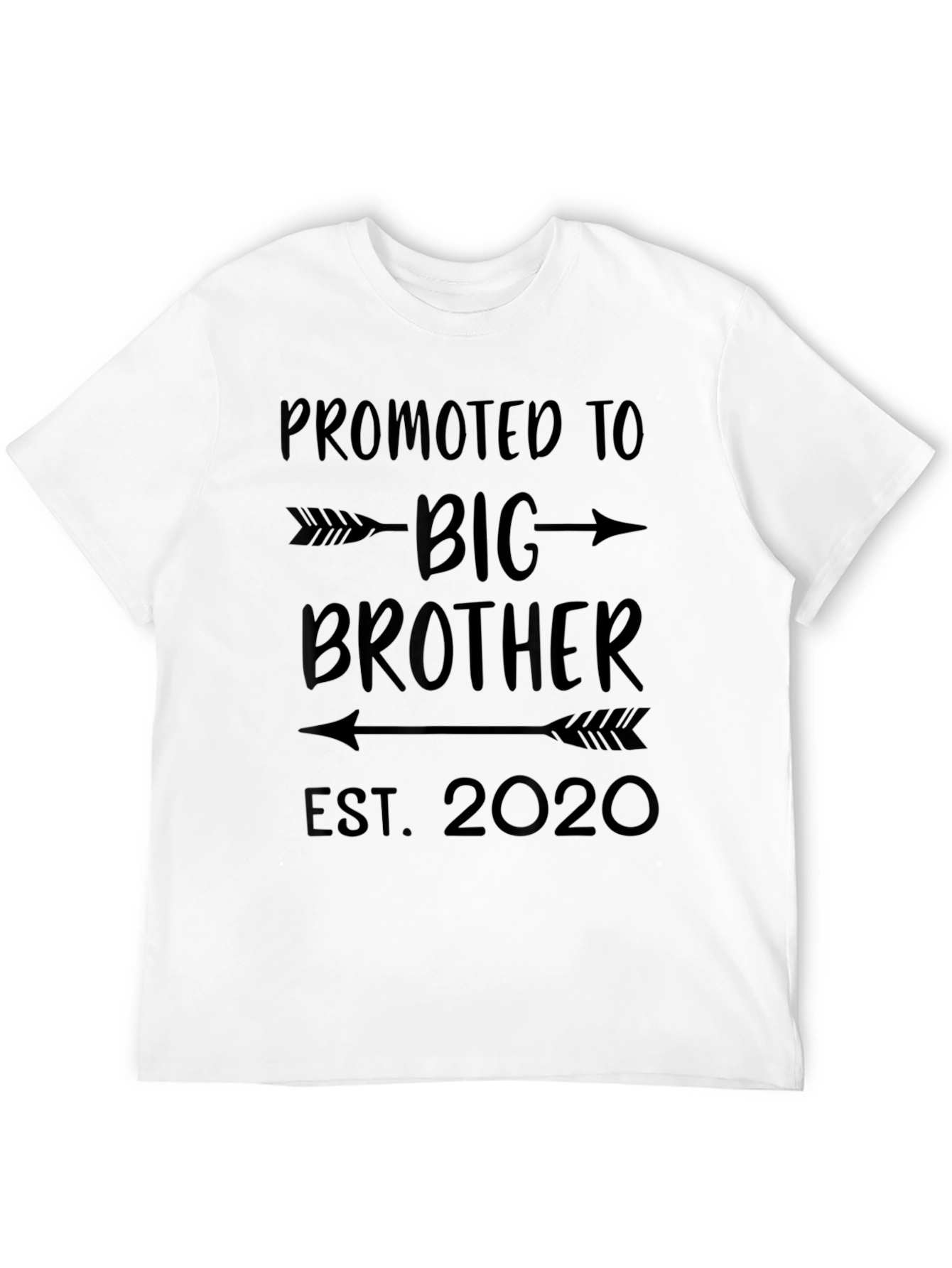 Promoted to Big Brother Est. 2020 - Black T-Shirt