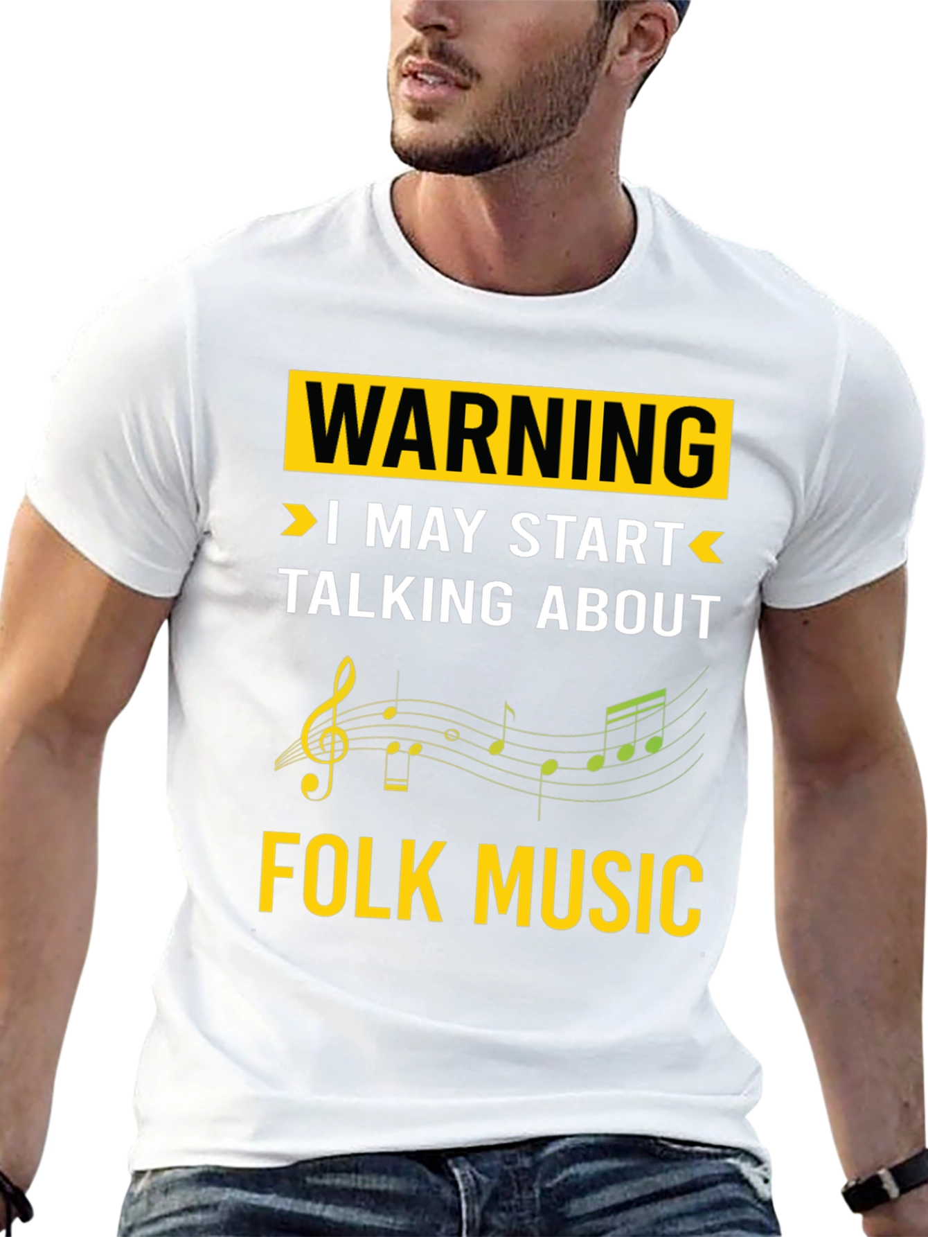 Warning Folk Music T-Shirt
