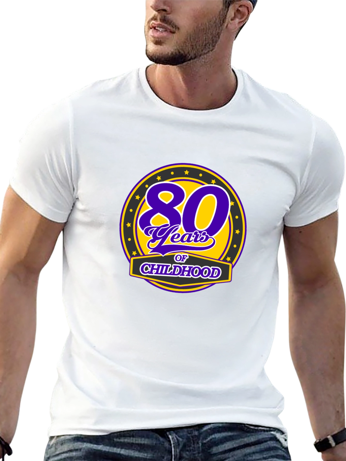 80 Years of Childhood Black T-Shirt