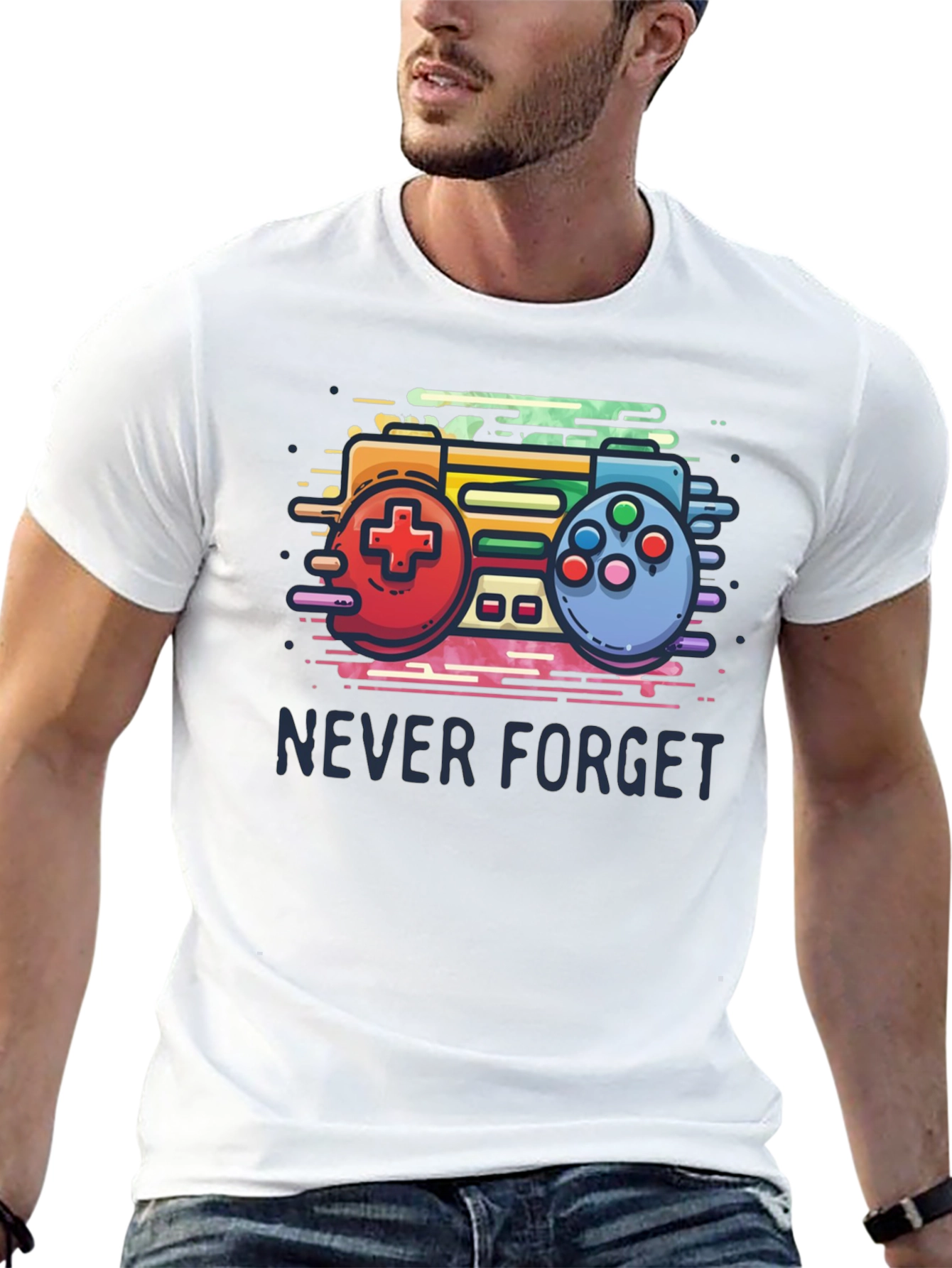 Retro Gaming T-Shirt - Never Forget