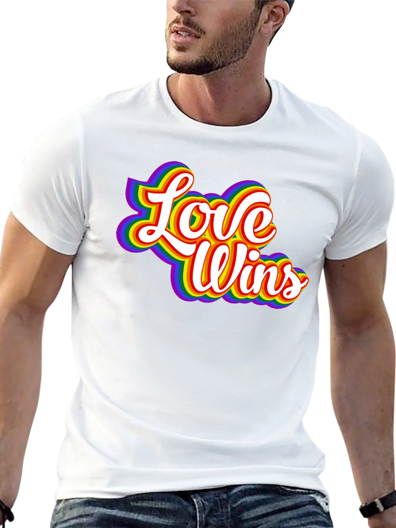 Love Wins Rainbow Graphic T-Shirt