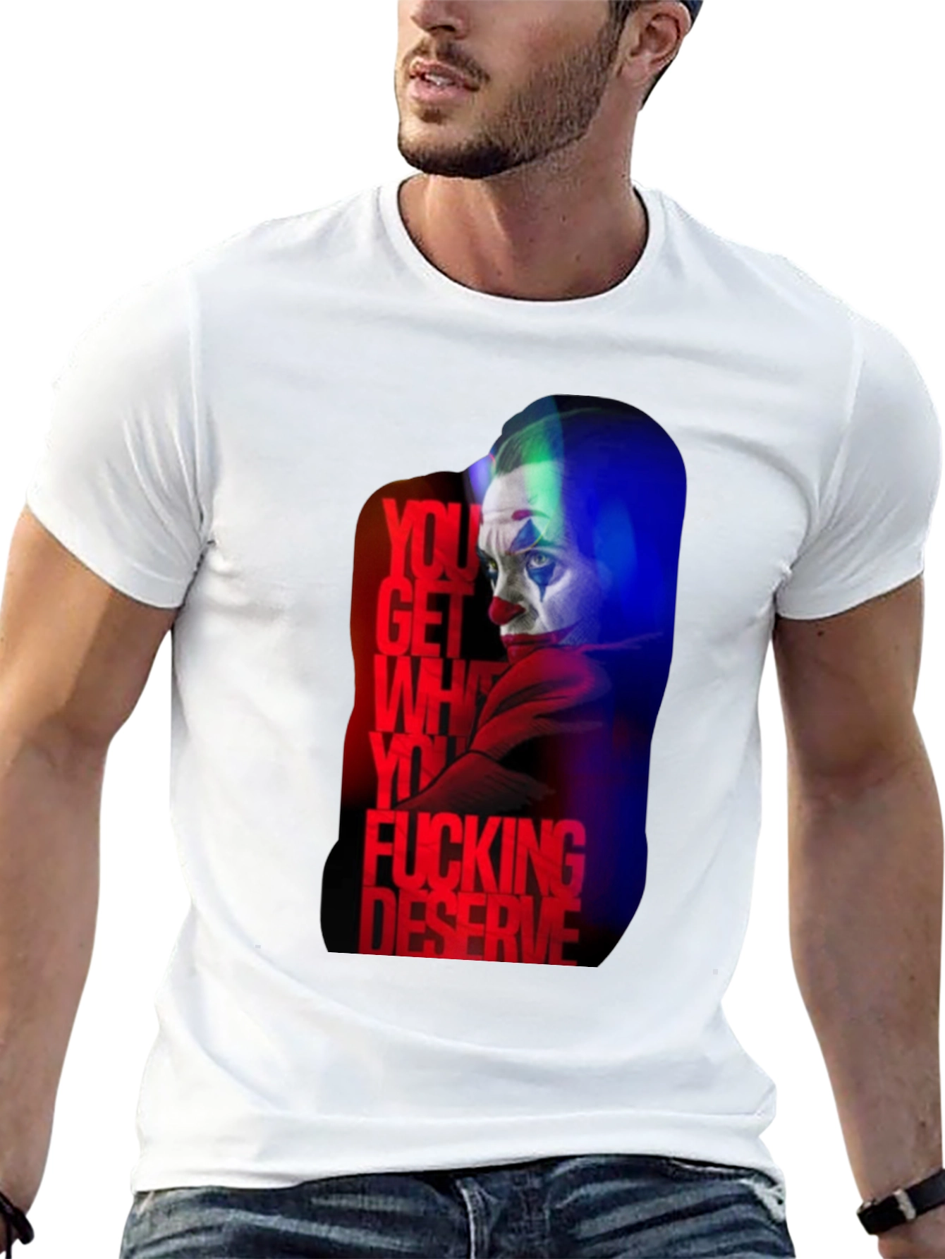Joker Deserve Graphic Print Black T-Shirt