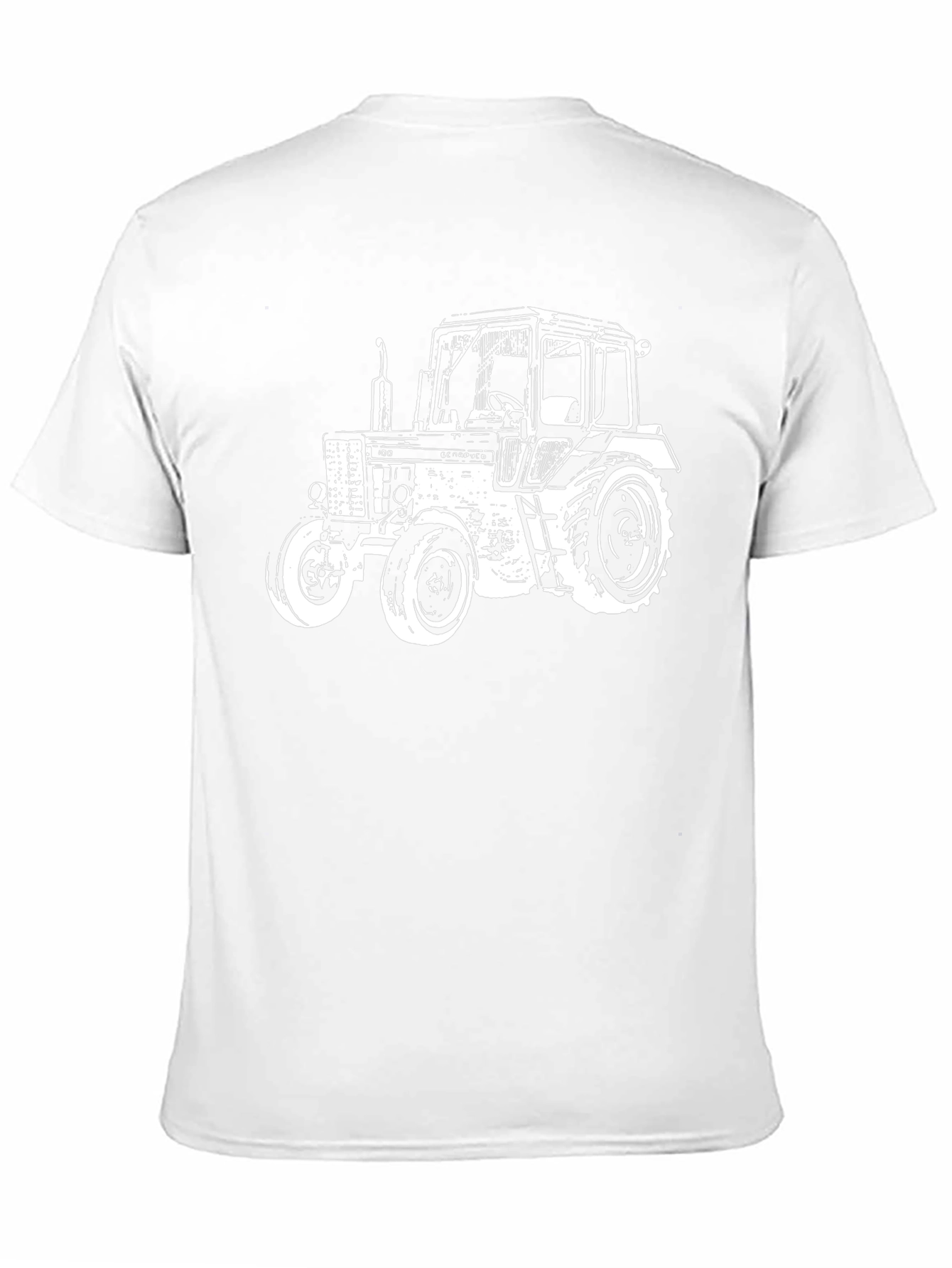 Tractor Graphic Tee - Black Cotton Casual Shirt
