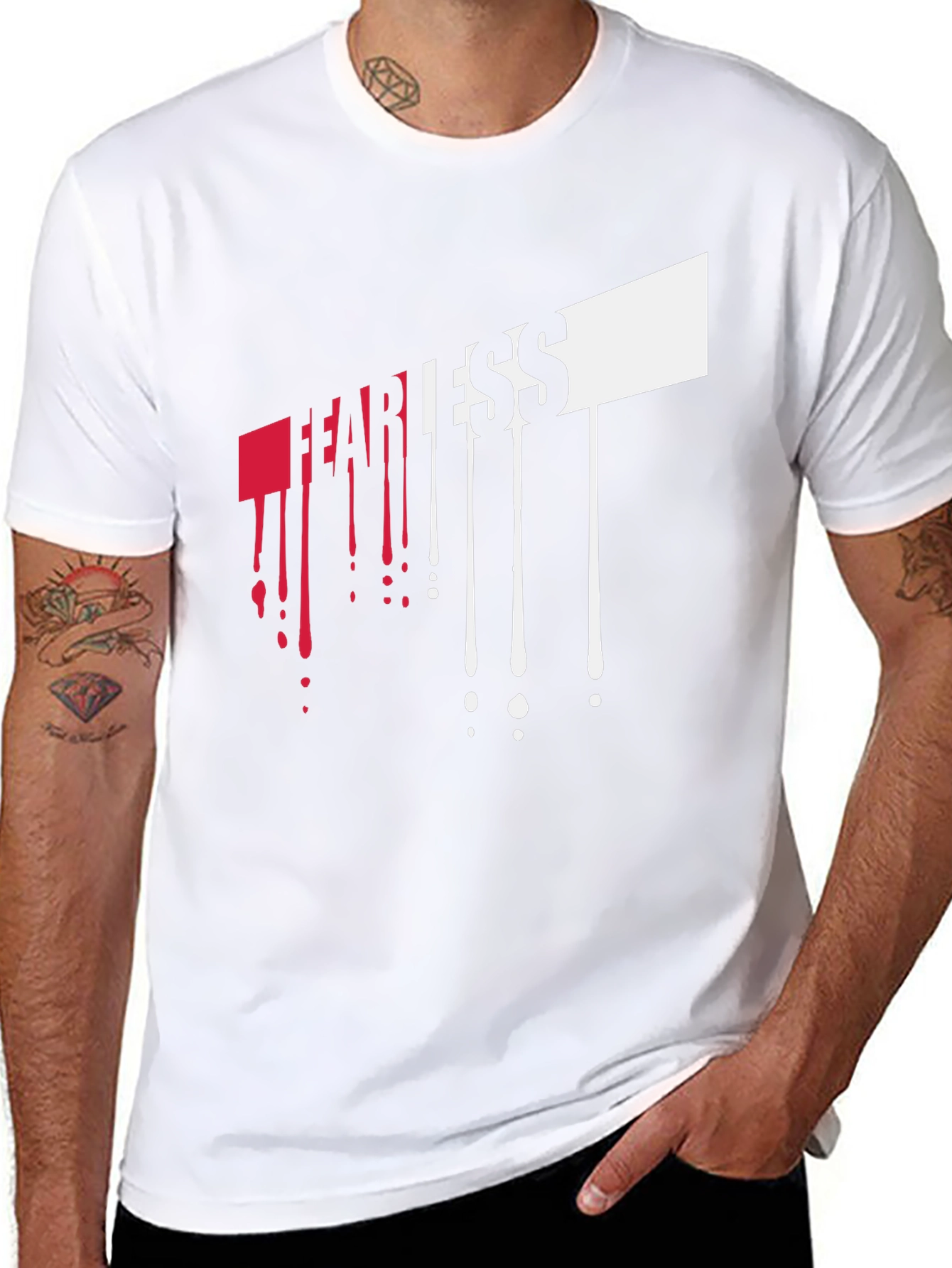 Fearless Drip Graphic Tee - Bold Style