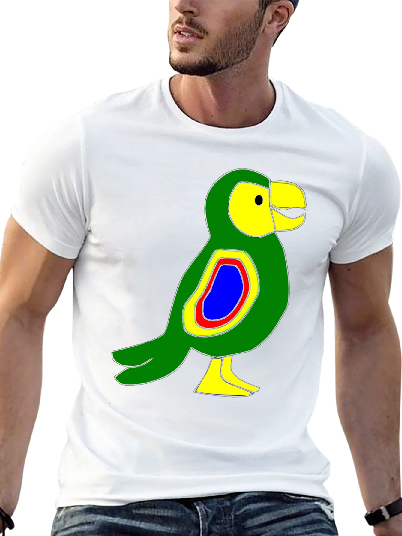 Cartoon Bird Graphic T-Shirt