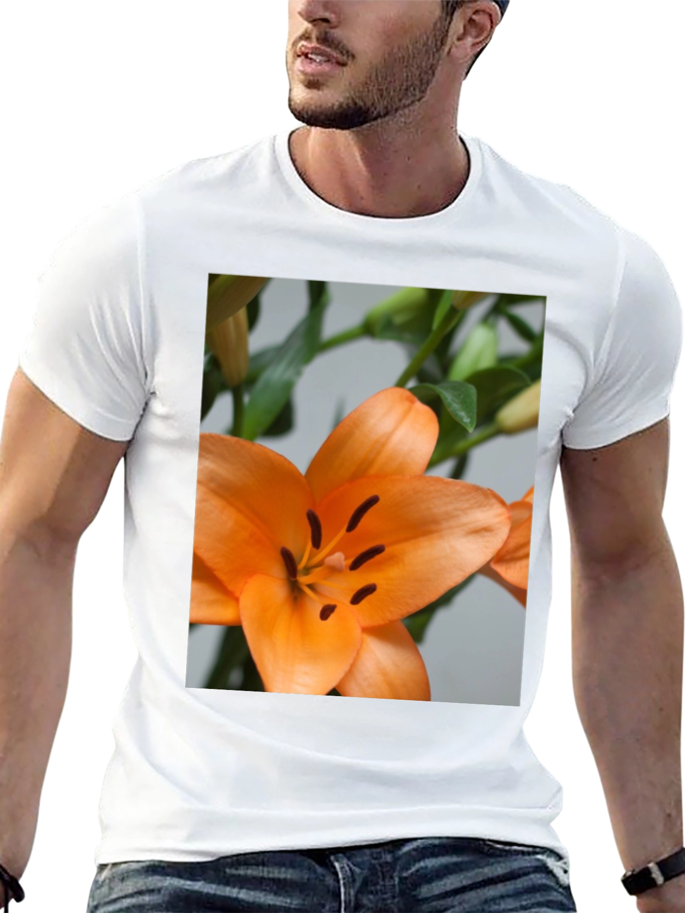 Orange Lily Graphic T-Shirt