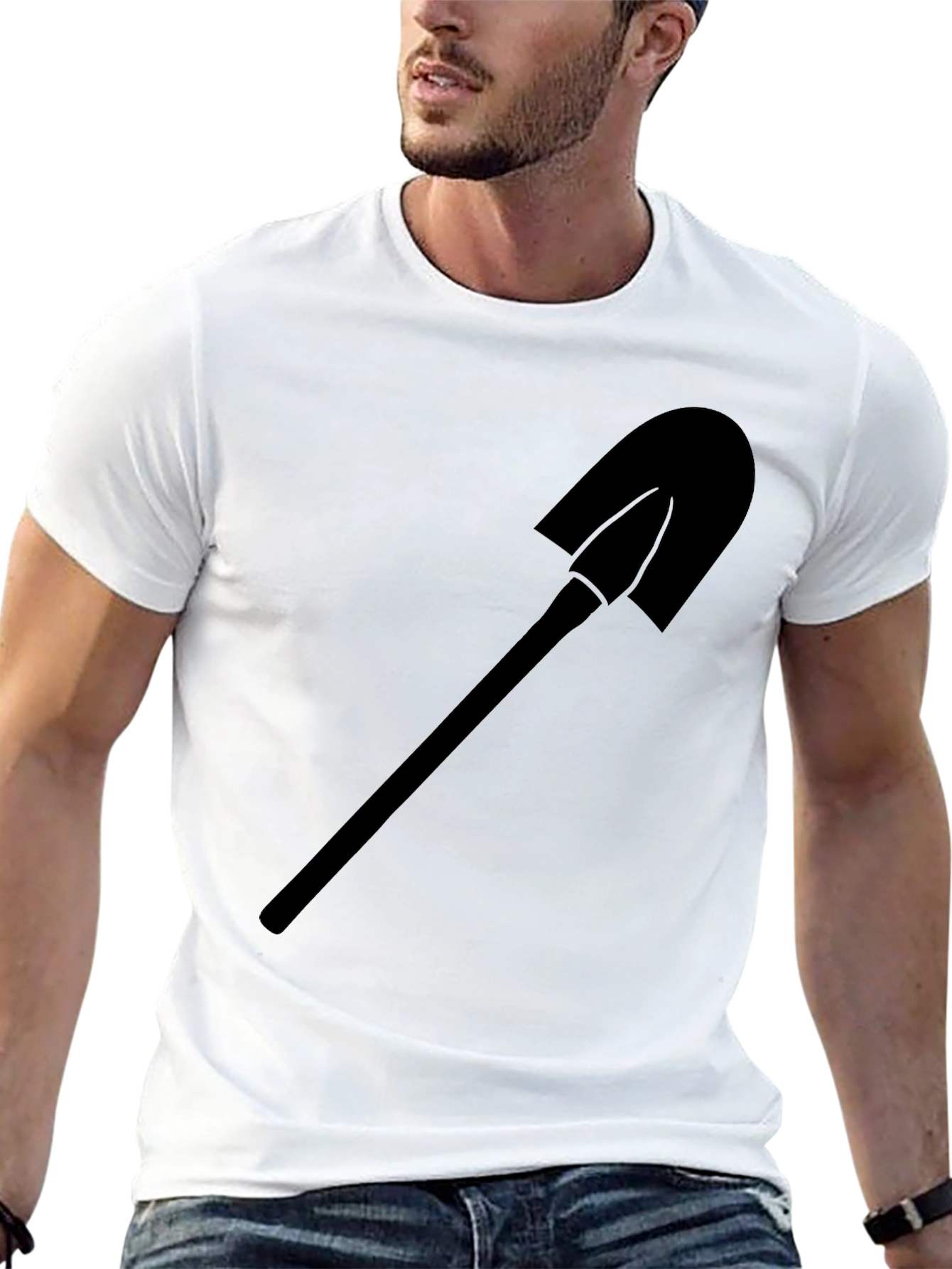 Shovel Graphic Tee - Black Cotton Blend