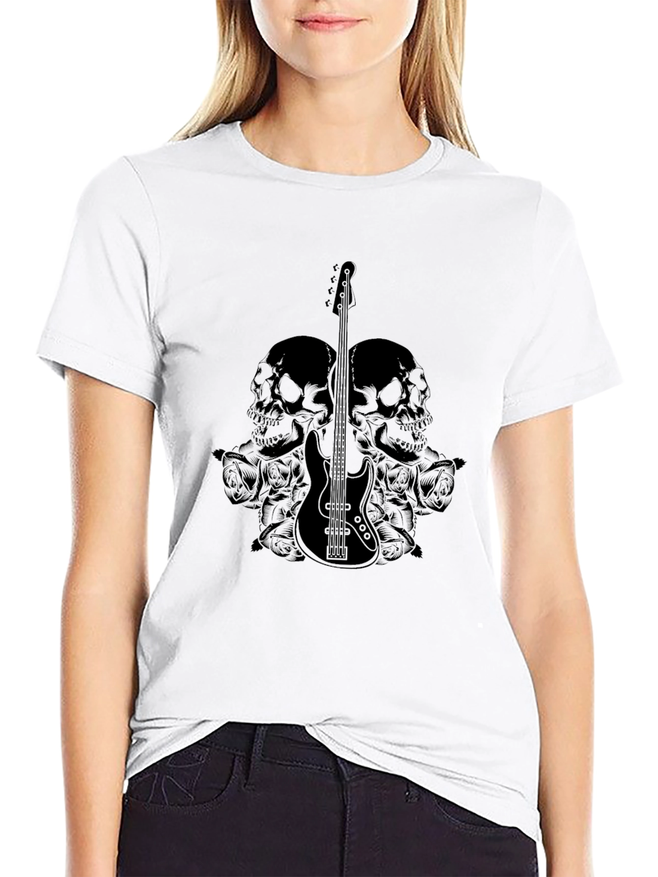 Skull & Guitar Graphic Tee