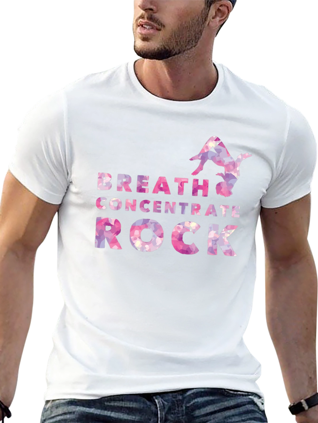 Breath Concentrate Rock Graphic Tee - Black