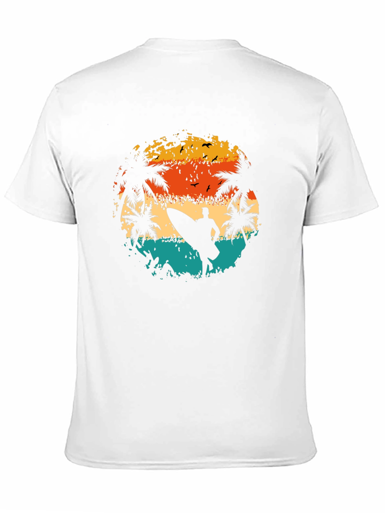 Sunset Surfer Graphic Tee - Black