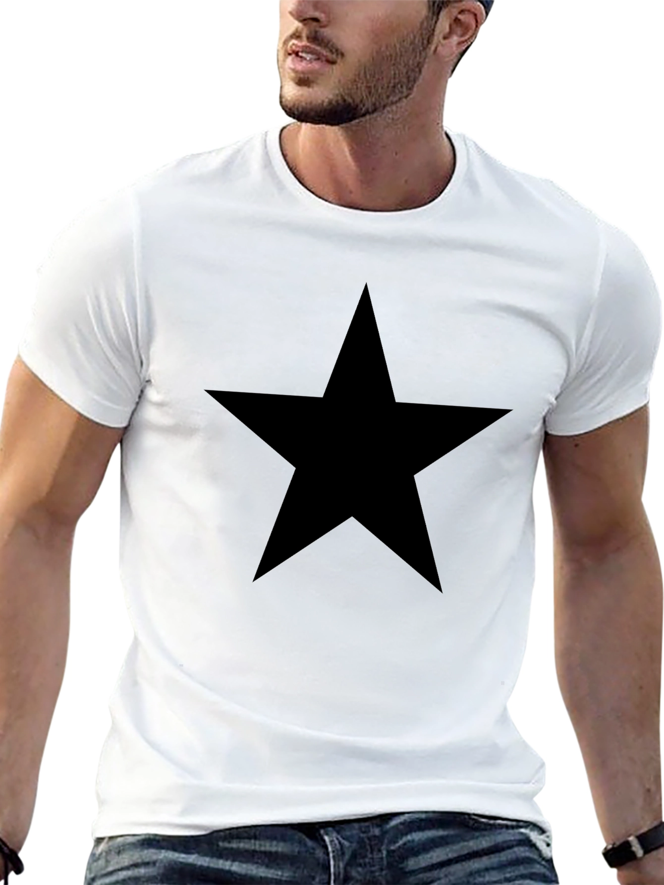 Black Star Graphic Tee - Modern Style
