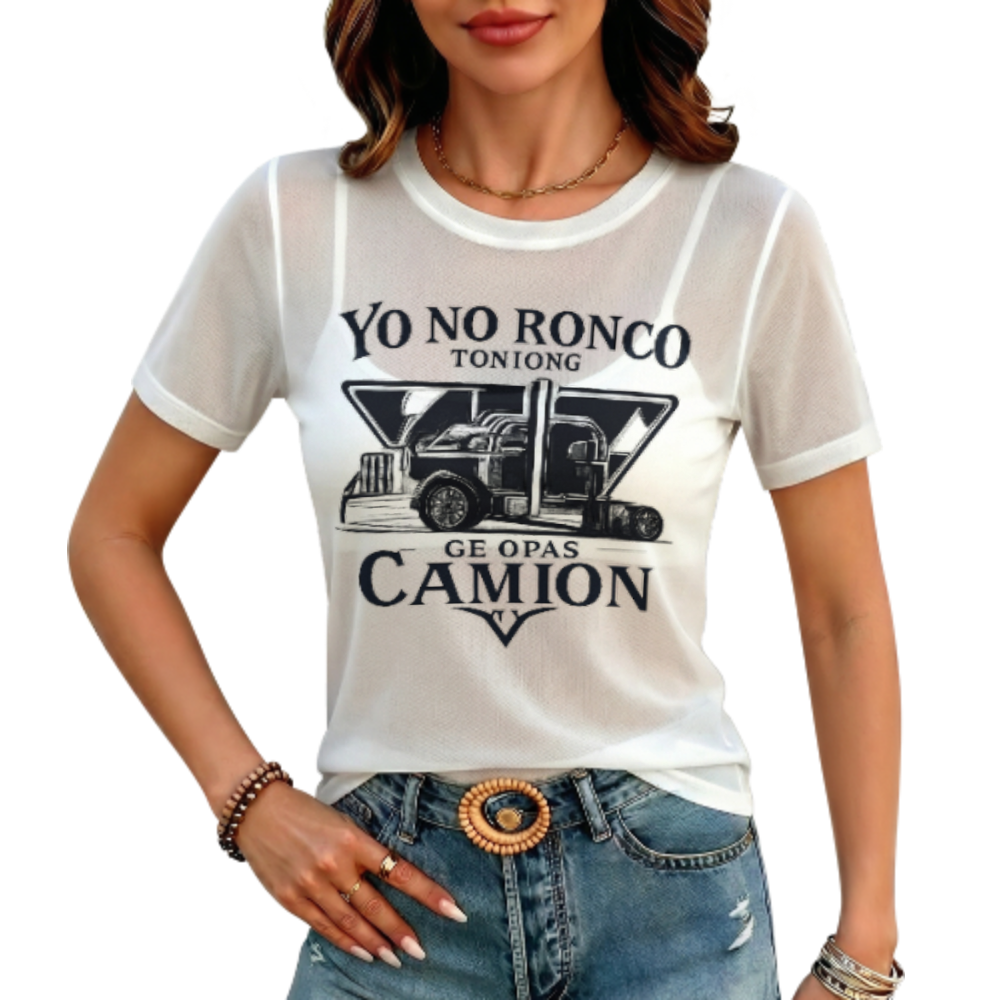 Big Rig Trucker Graphic Tee – “Yo No Ronco, Yo Sueño”(z1199)