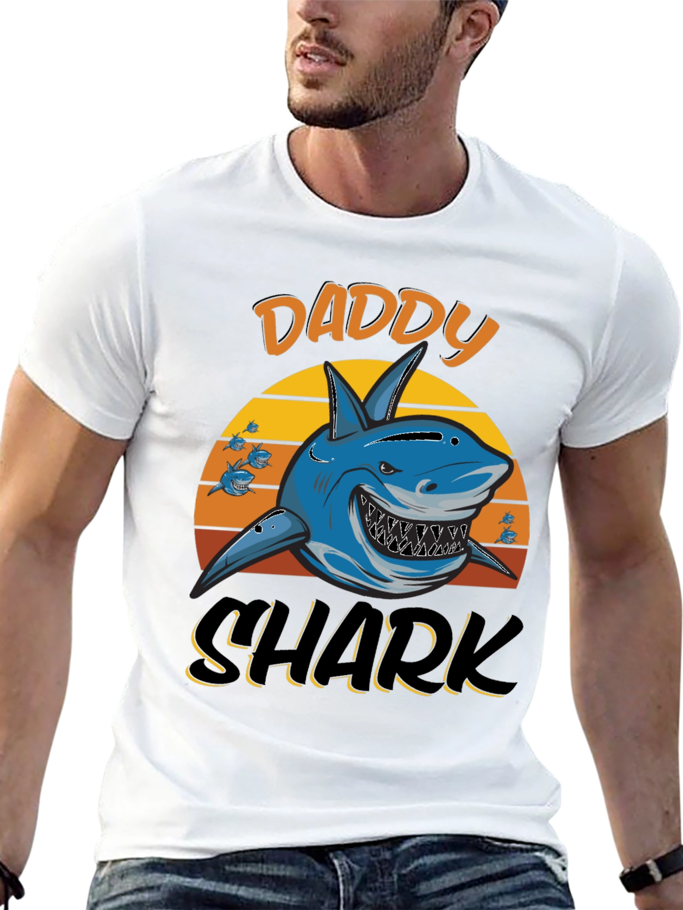 Daddy Shark Graphic Tee - Fathers Day Gift
