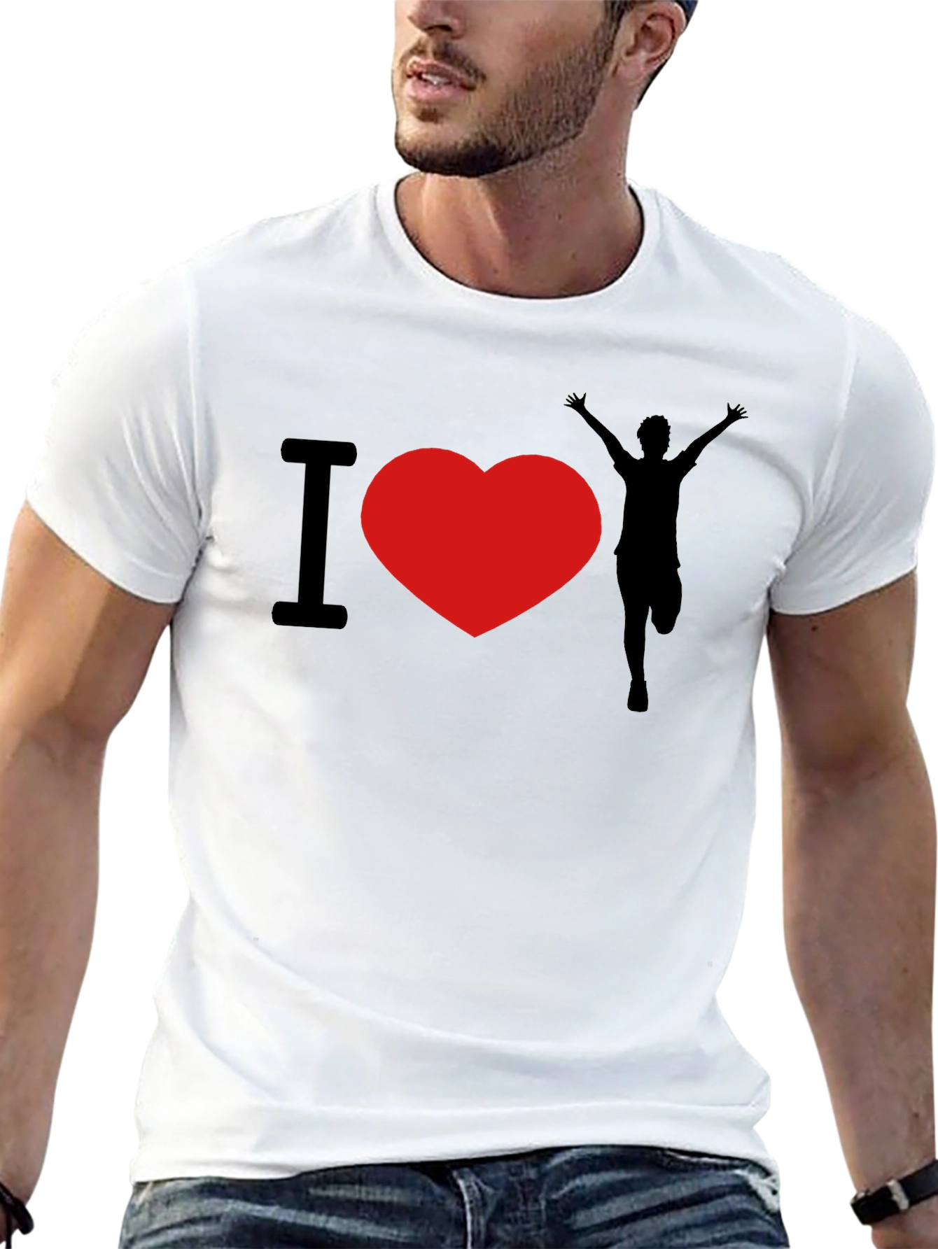 I Heart Running Black Graphic Tee