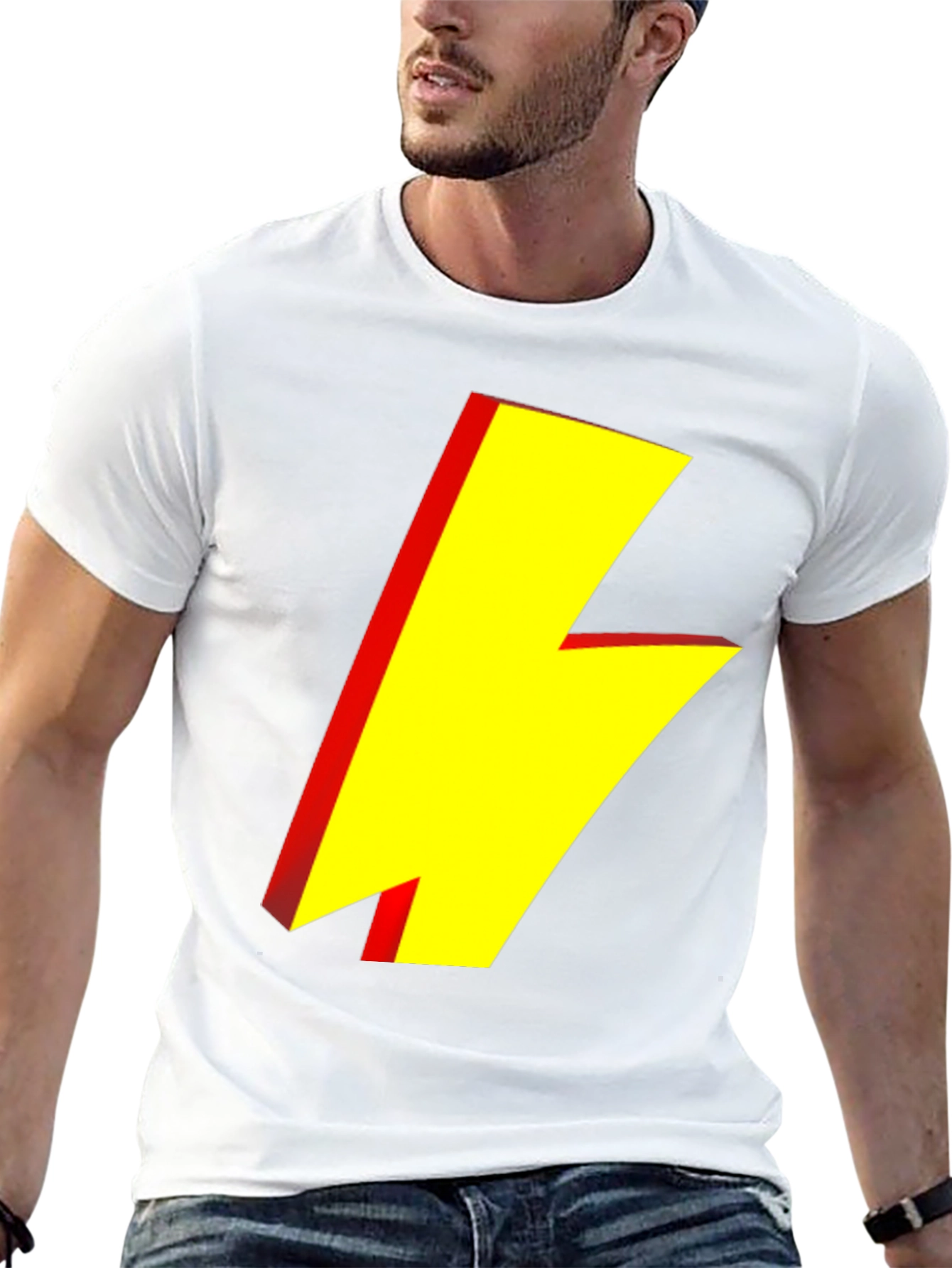 Lightning Bolt Graphic Tee - Black