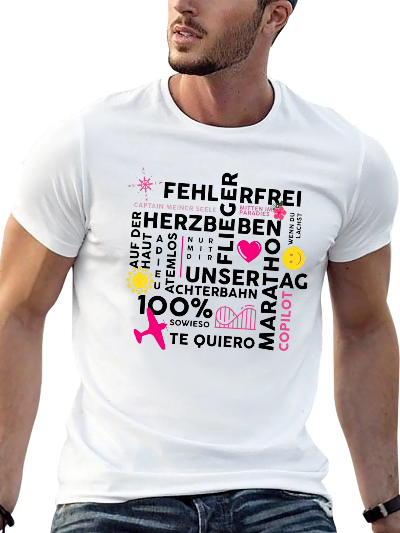 Word Art Graphic Tee - Unique Design