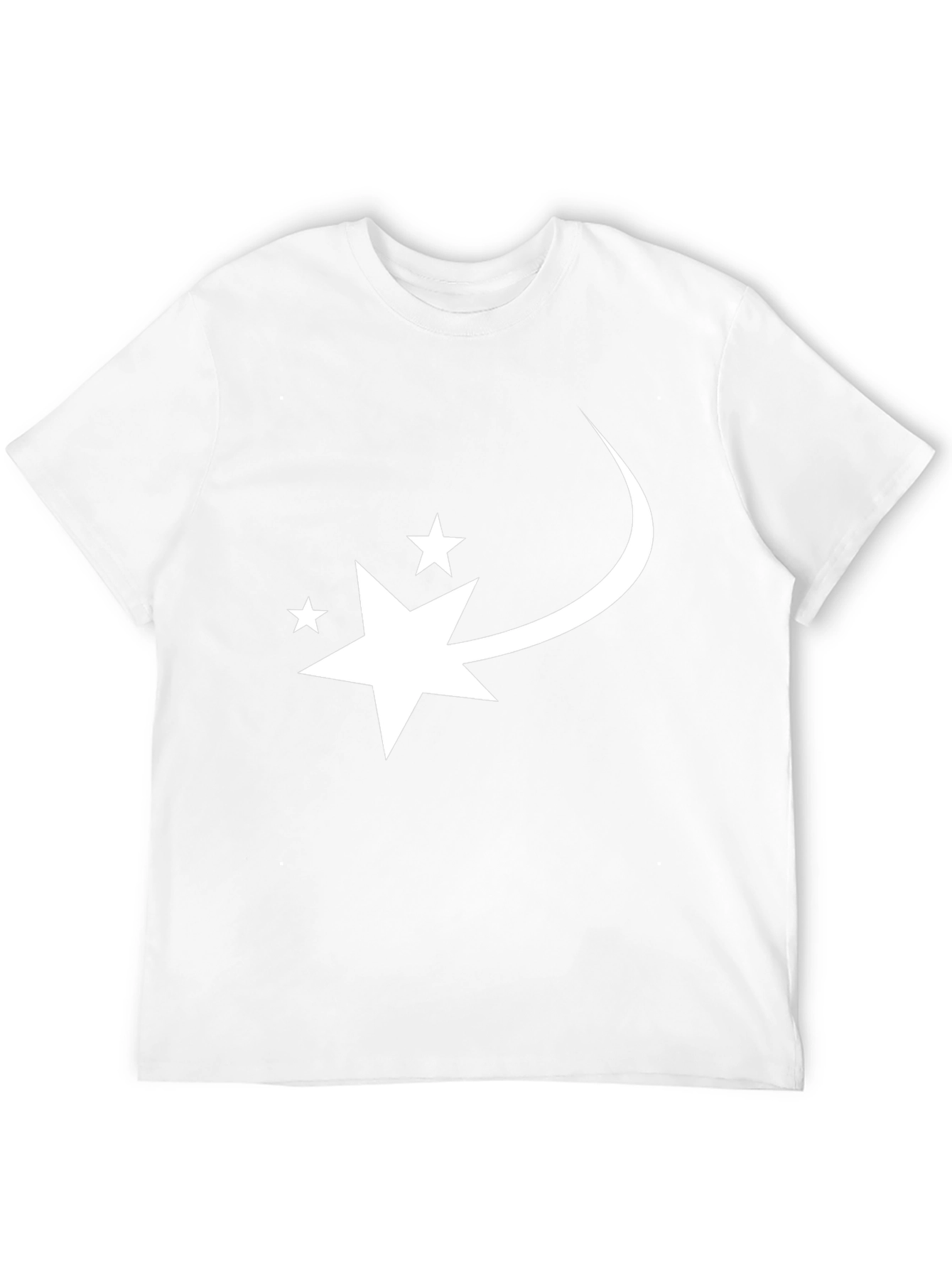 Stylish Black Tee with White Star Design