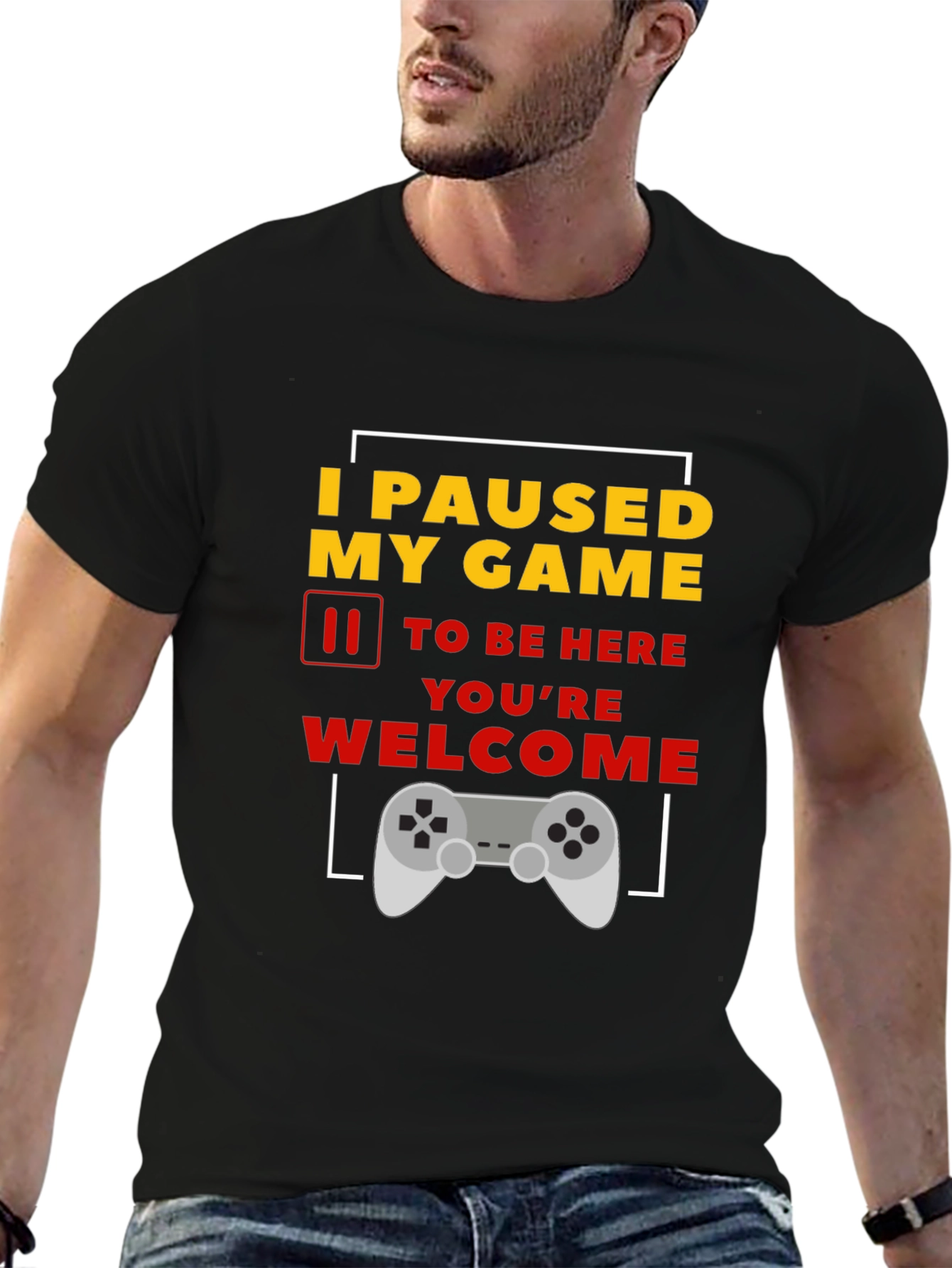 I Paused My Game T-Shirt Funny Gamer Tee