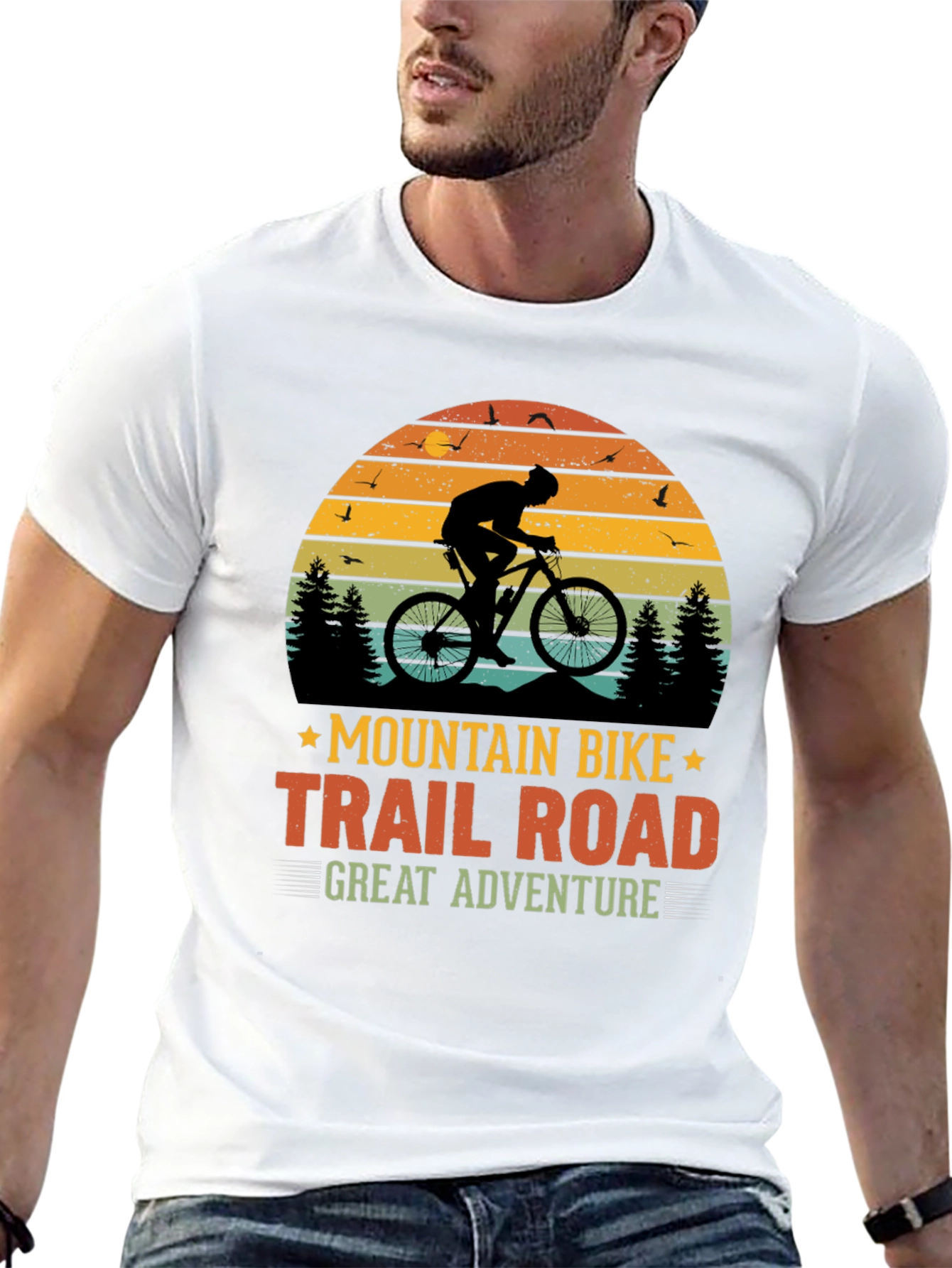 Mountain Bike Trail Road Adventure Graphic T-Shirt