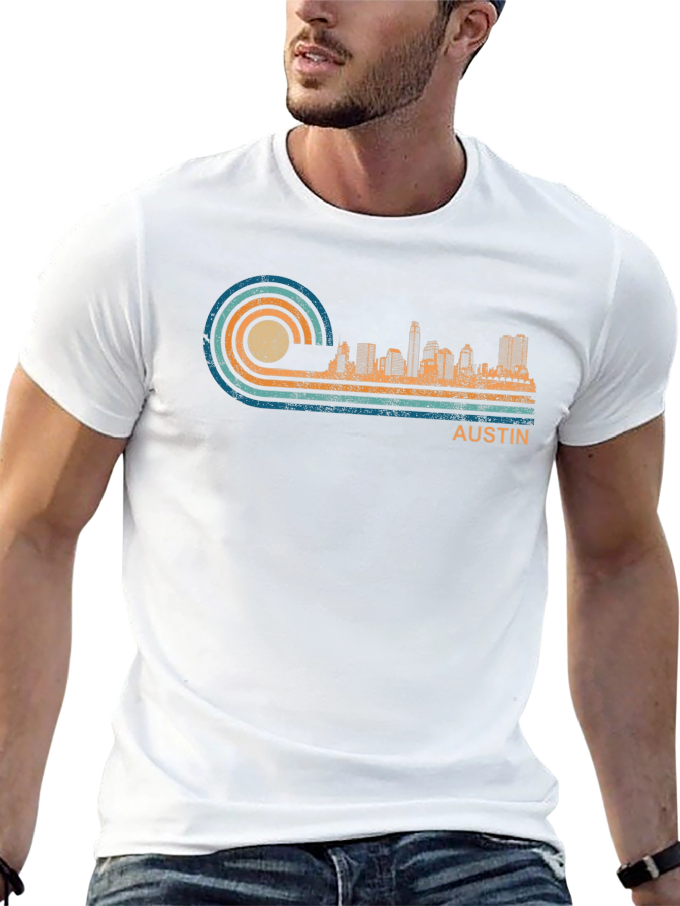 Austin Skyline Retro T-Shirt