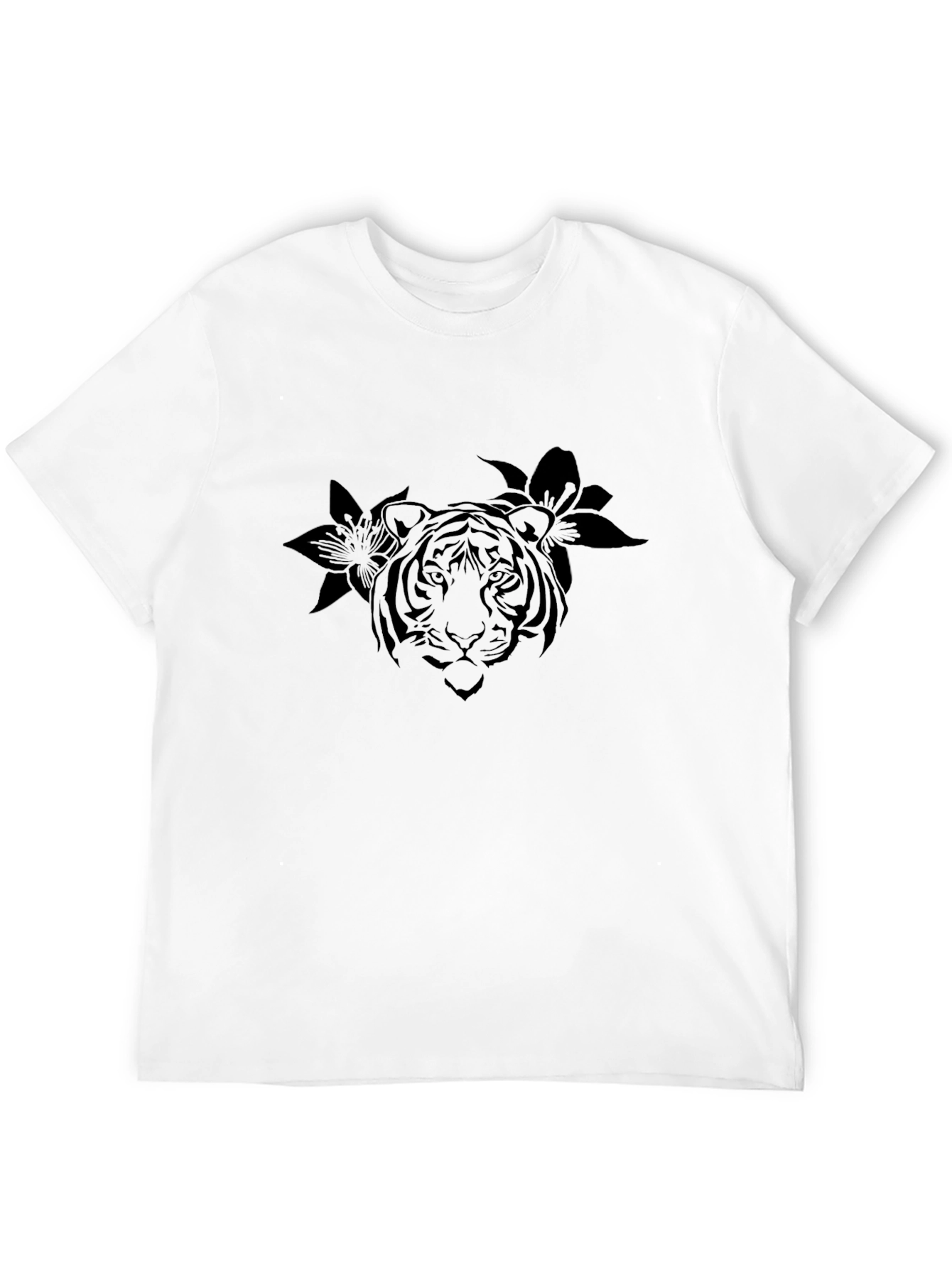 Black Tiger Floral Graphic Tee