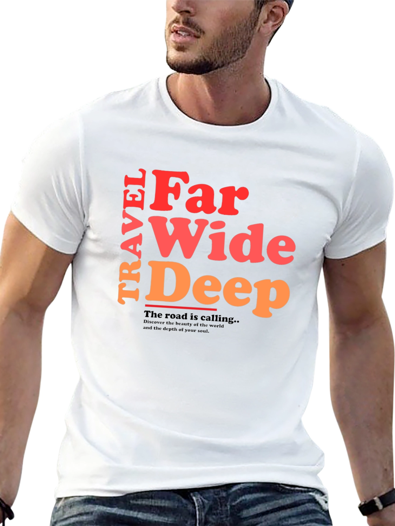 Travel Far Wide Deep Graphic Tee