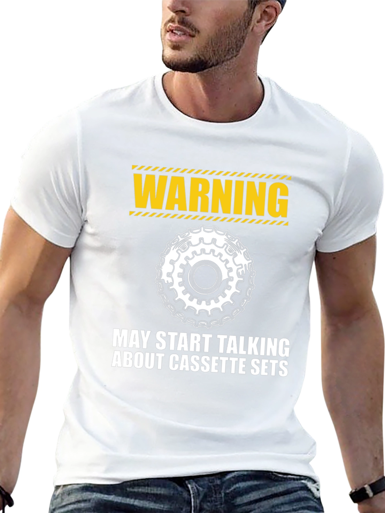 Warning: Cassette Sets T-Shirt - Cycling Enthusiast Apparel