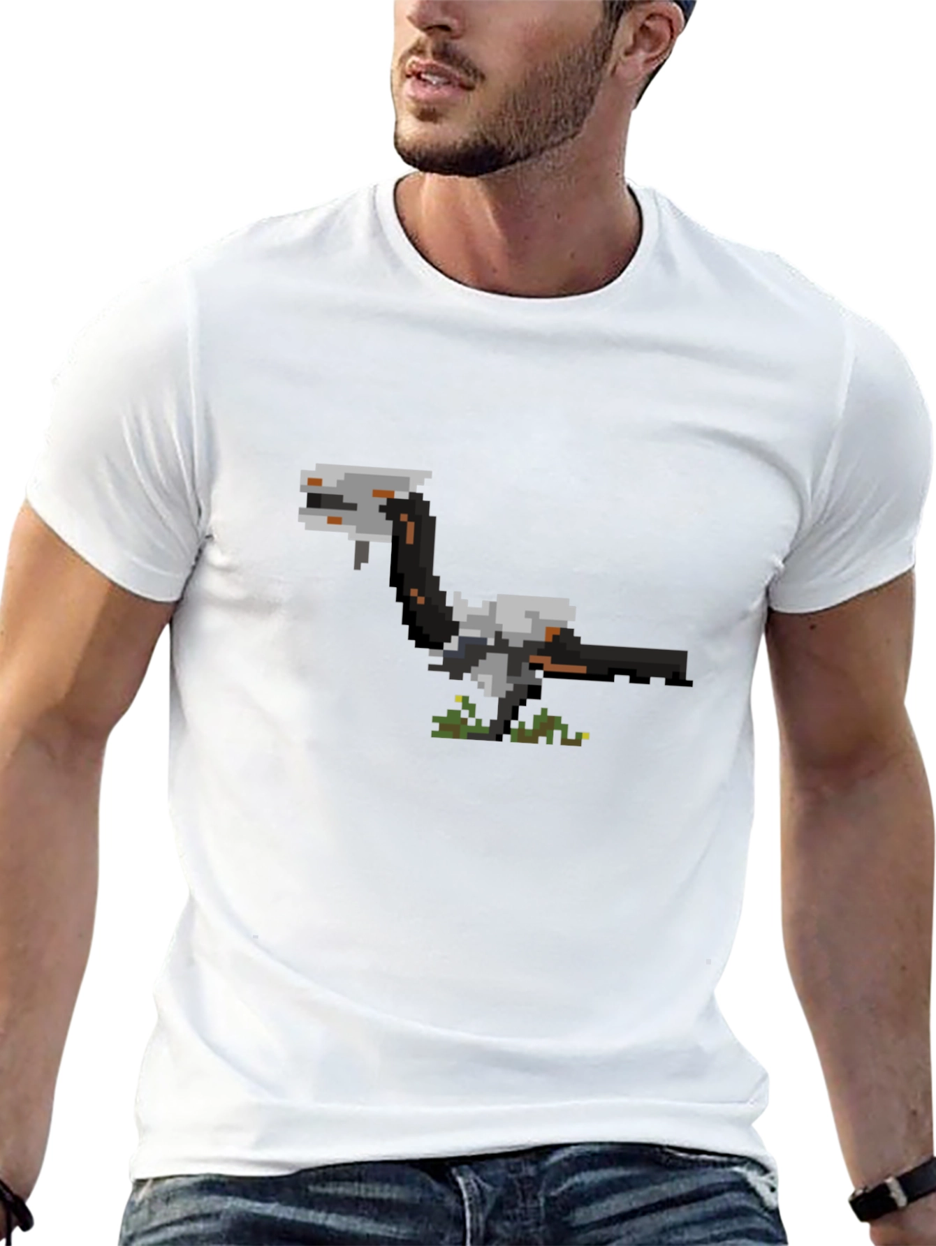 Pixelated Mechanical Bird T-Shirt - Unique Graphic Tee