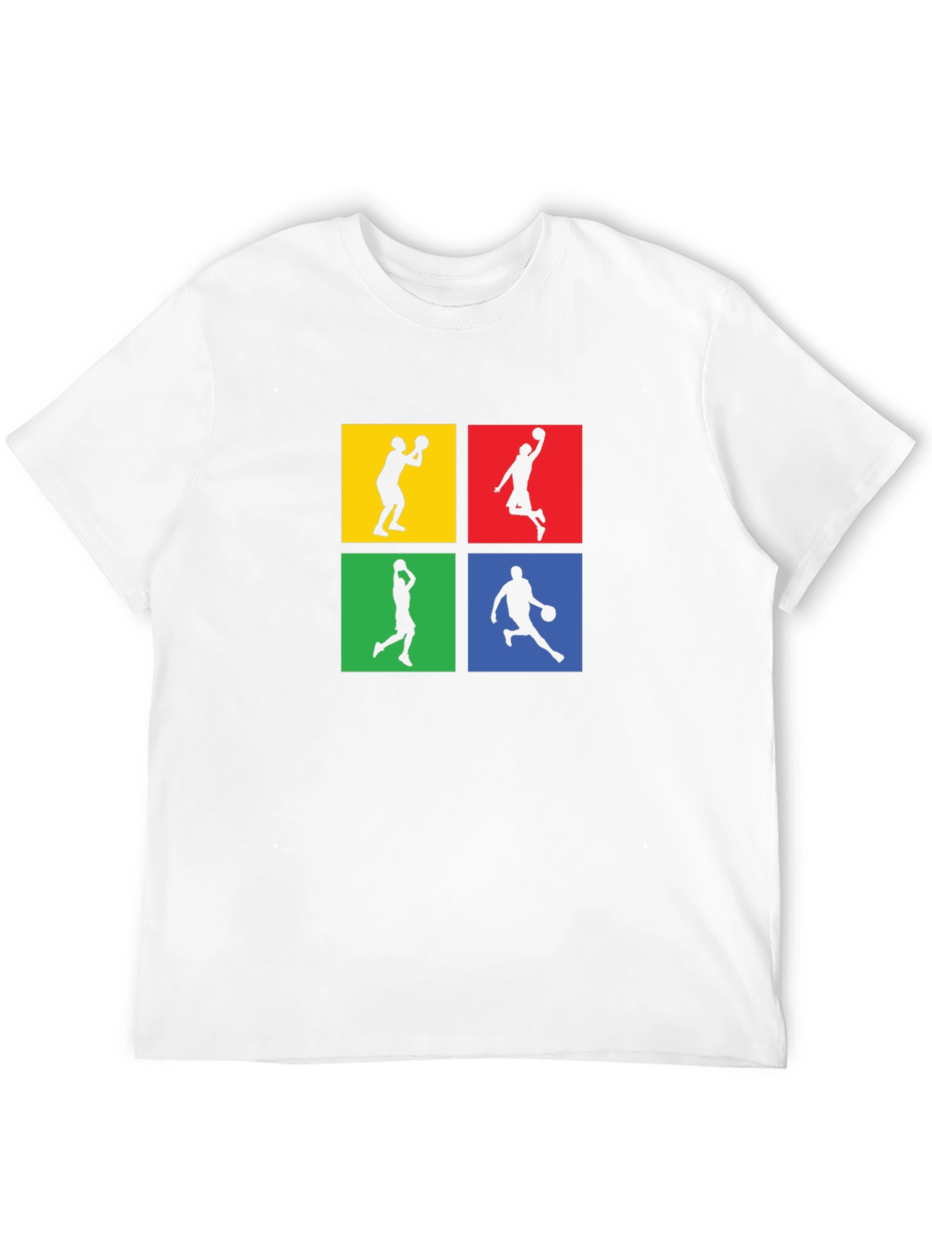 Basketball Silhouette Graphic Tee - Black