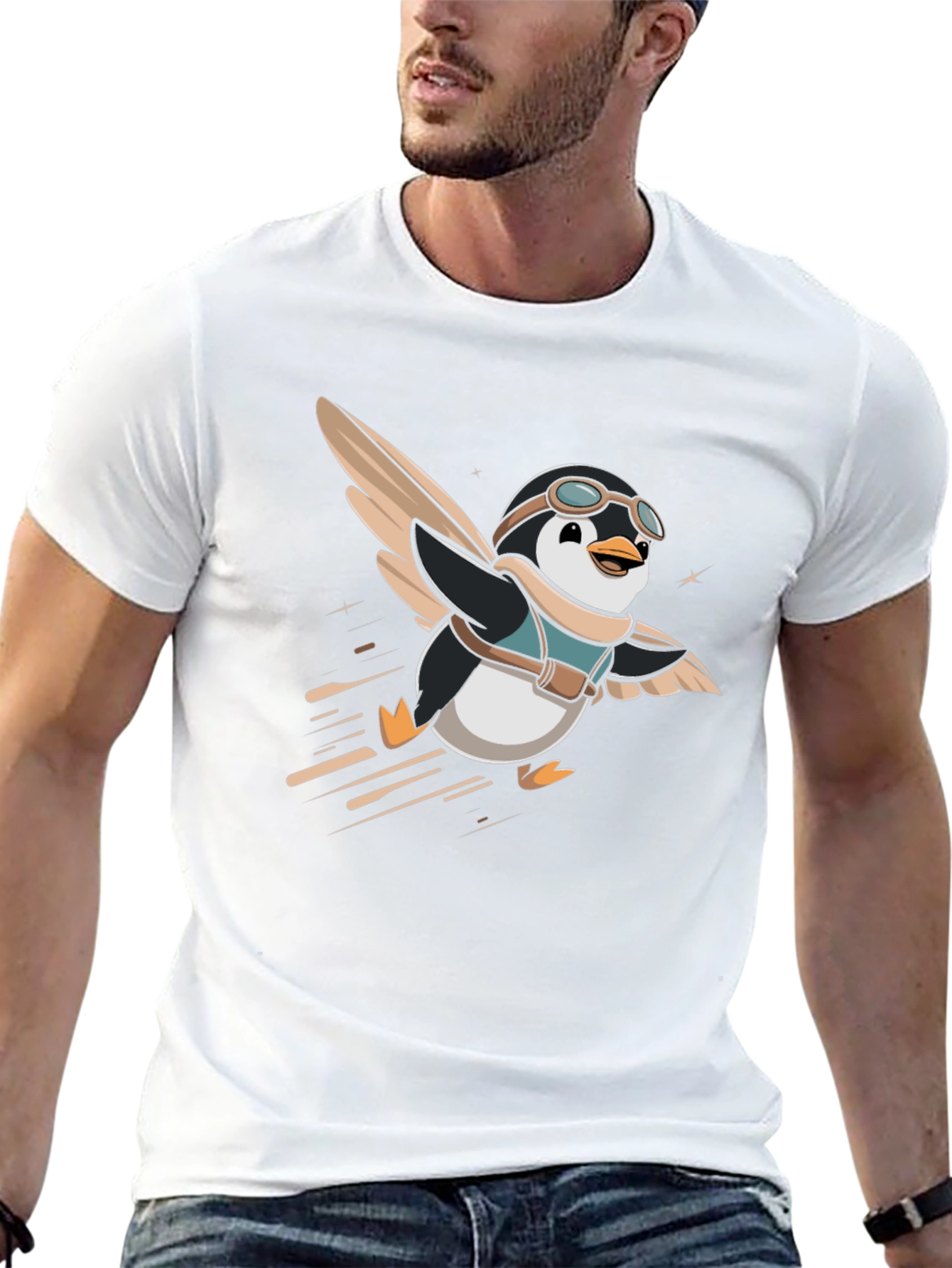 Pilot Penguin Graphic Tee - Black