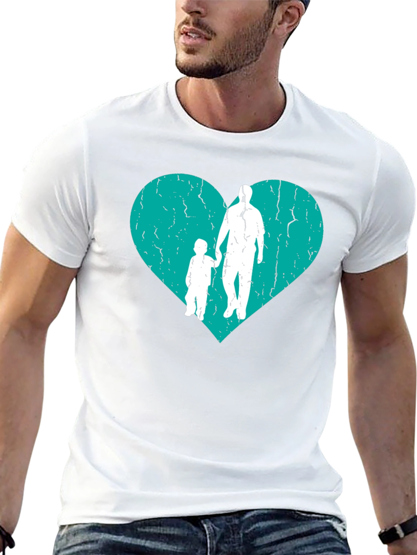 Father & Son Heart Graphic T-Shirt