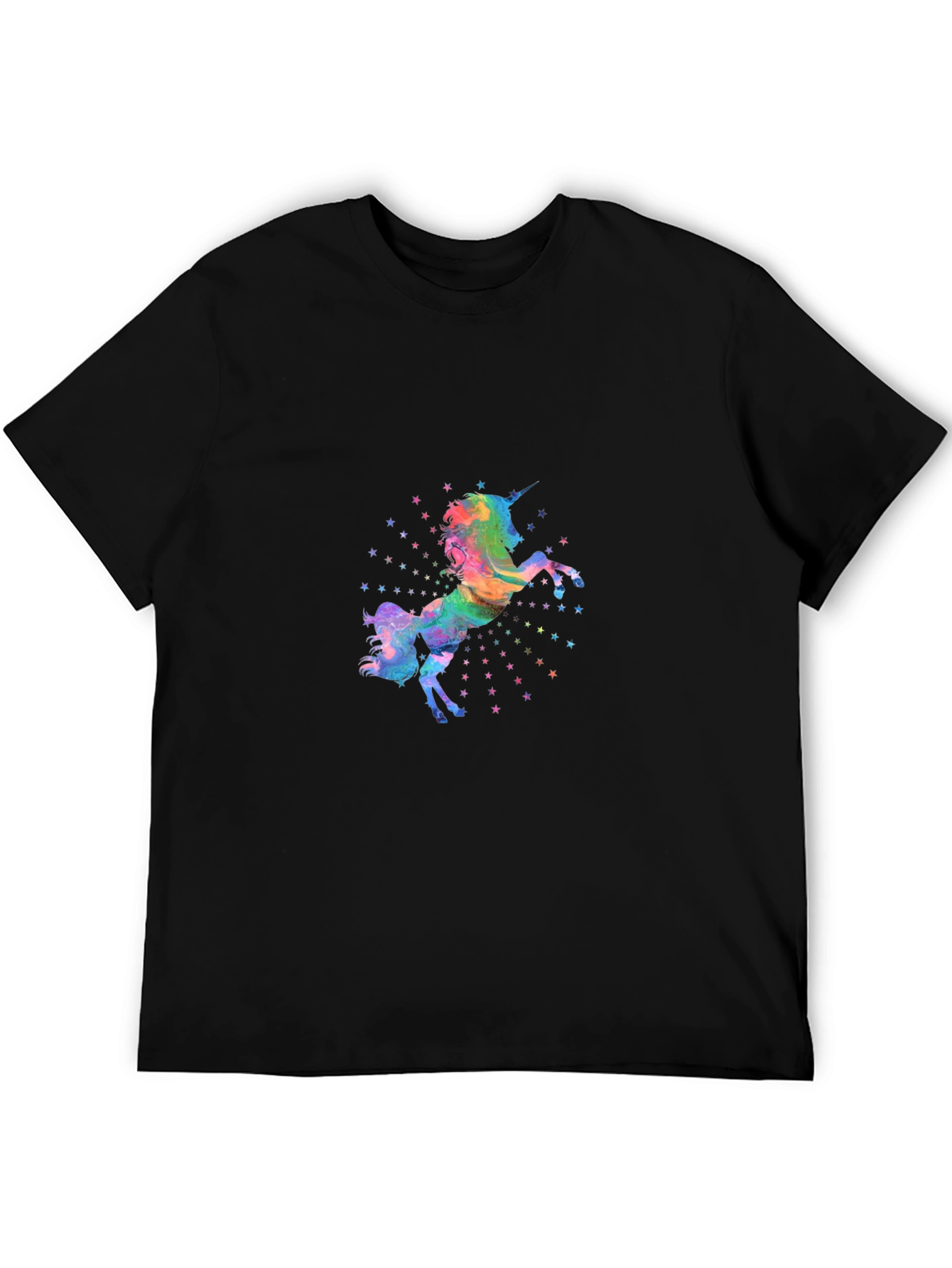 Unicorn Stars Black T-Shirt