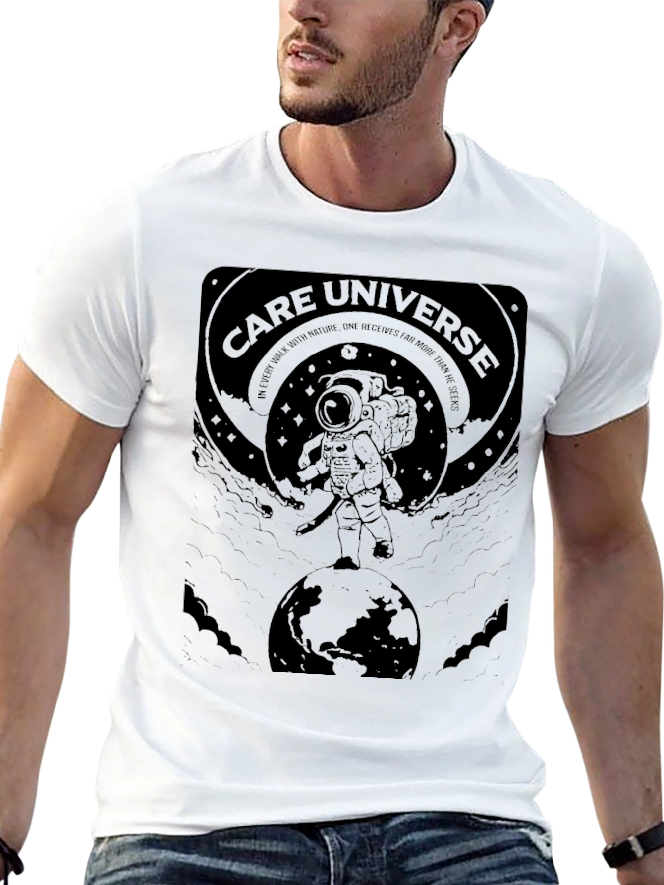 Care Universe Astronaut Graphic Black T-Shirt